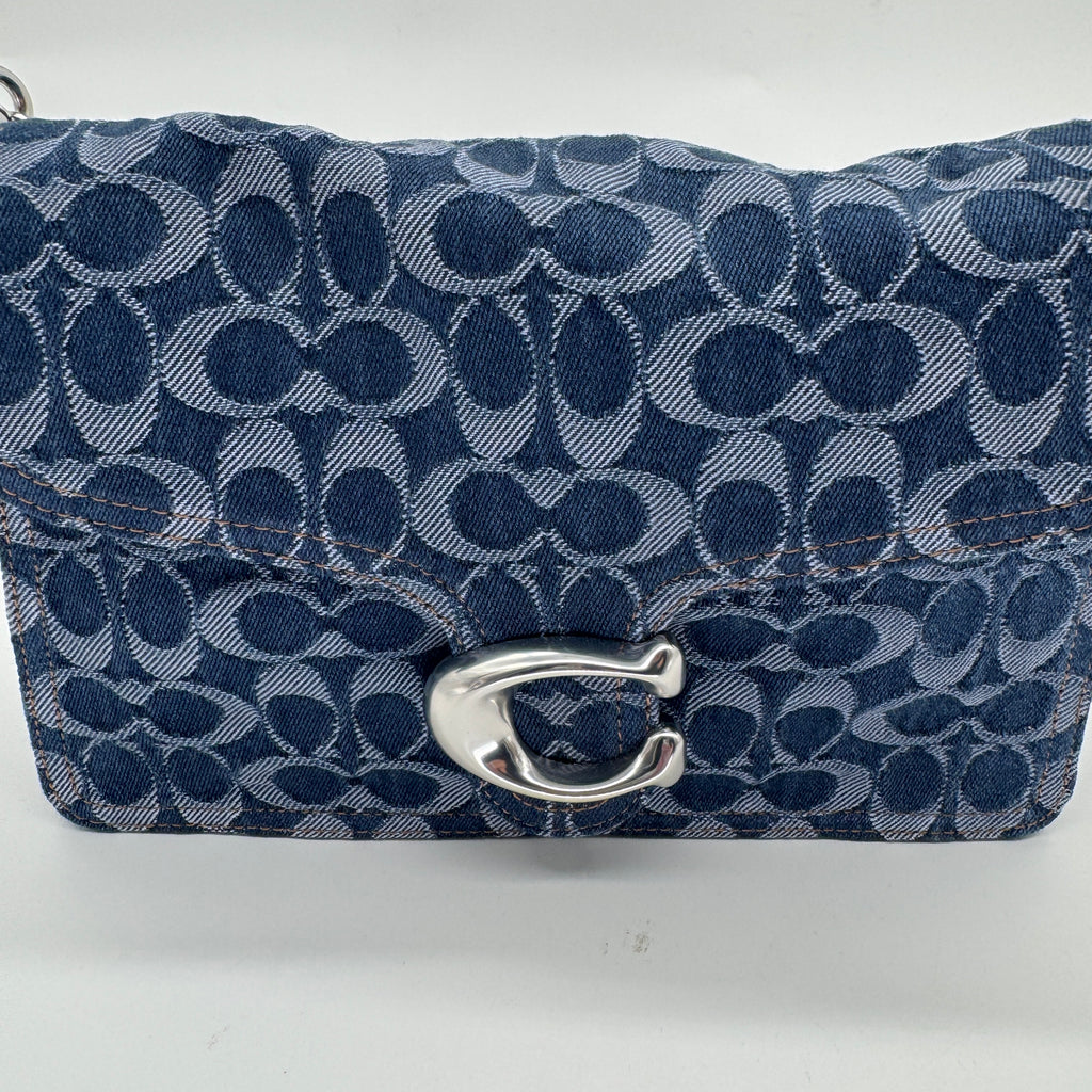 Coach Denim Signature Monogram Tabby