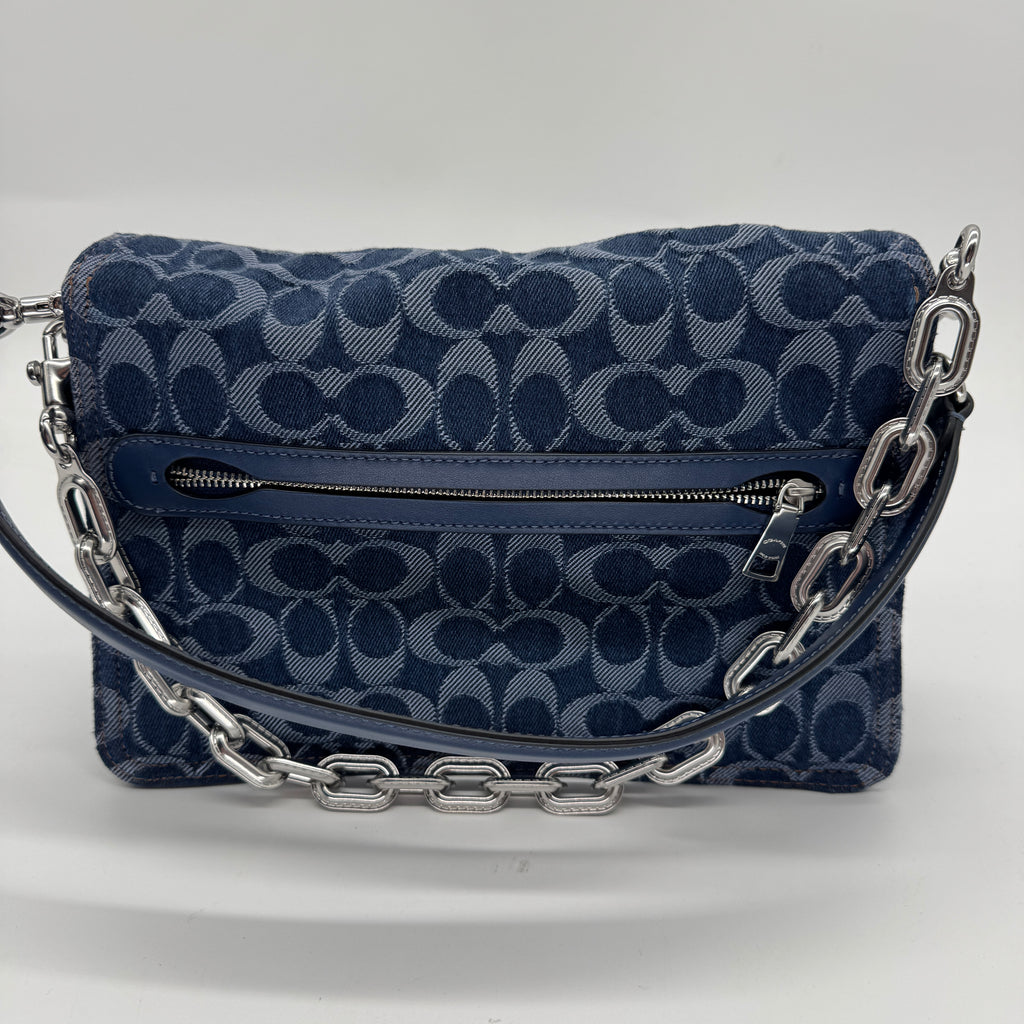 Coach Denim Signature Monogram Tabby