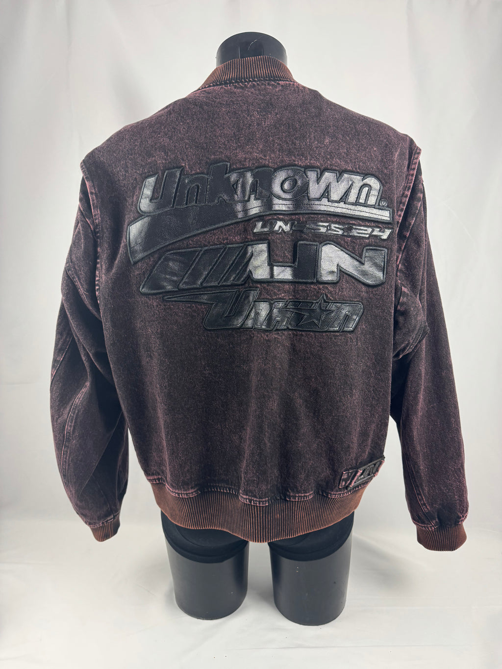Unknown London Nascar Denim Bomber Jacket