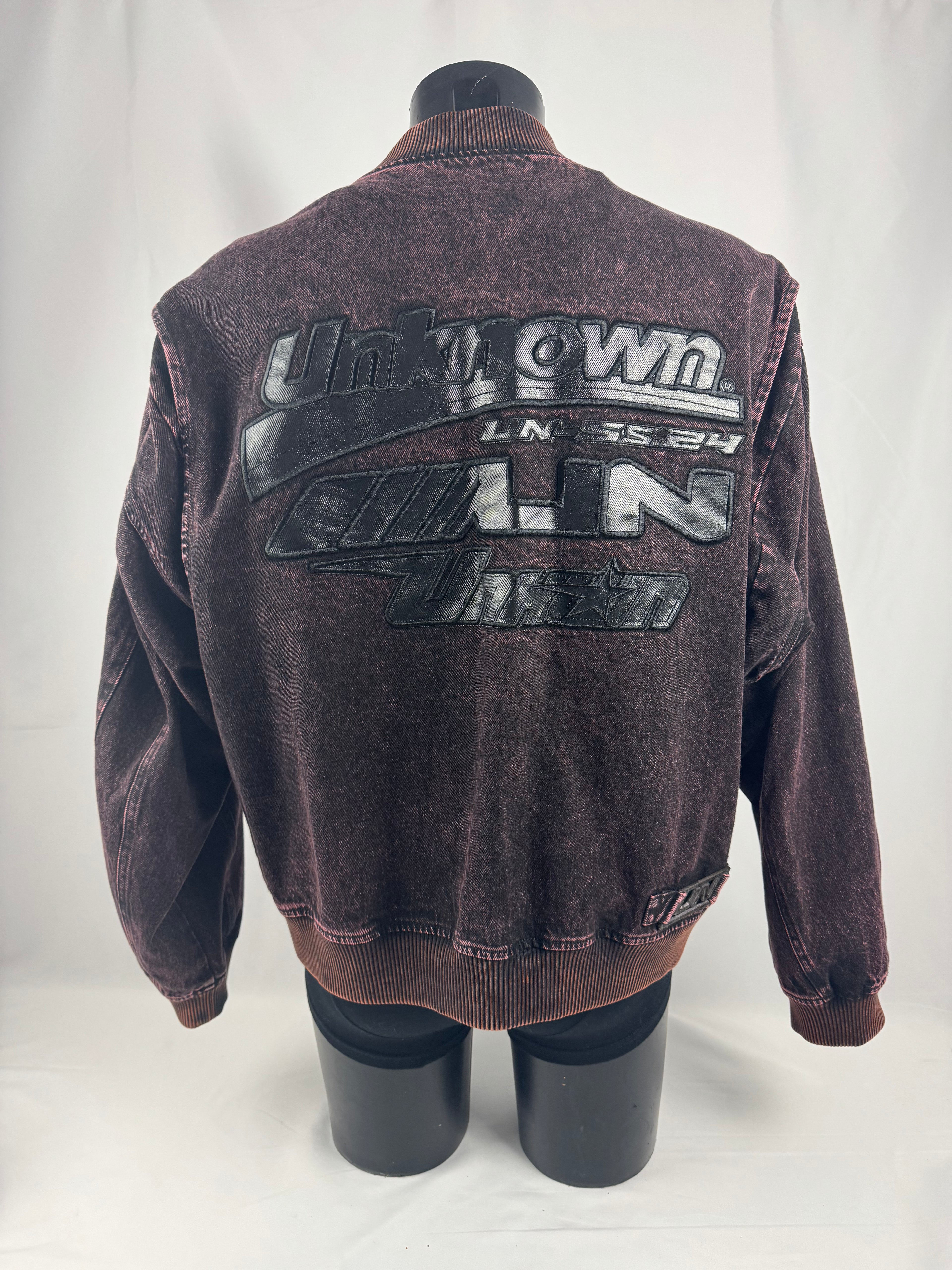 Unknown London Nascar Denim Bomber Jacket