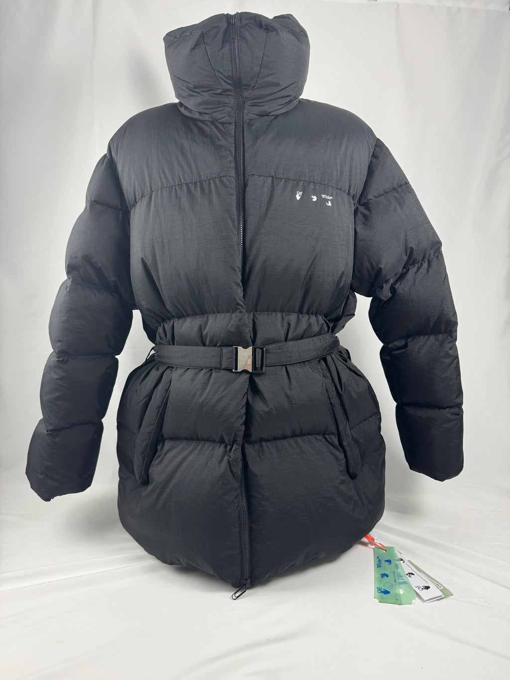 Off-White Hands Off belted puffer down jacket