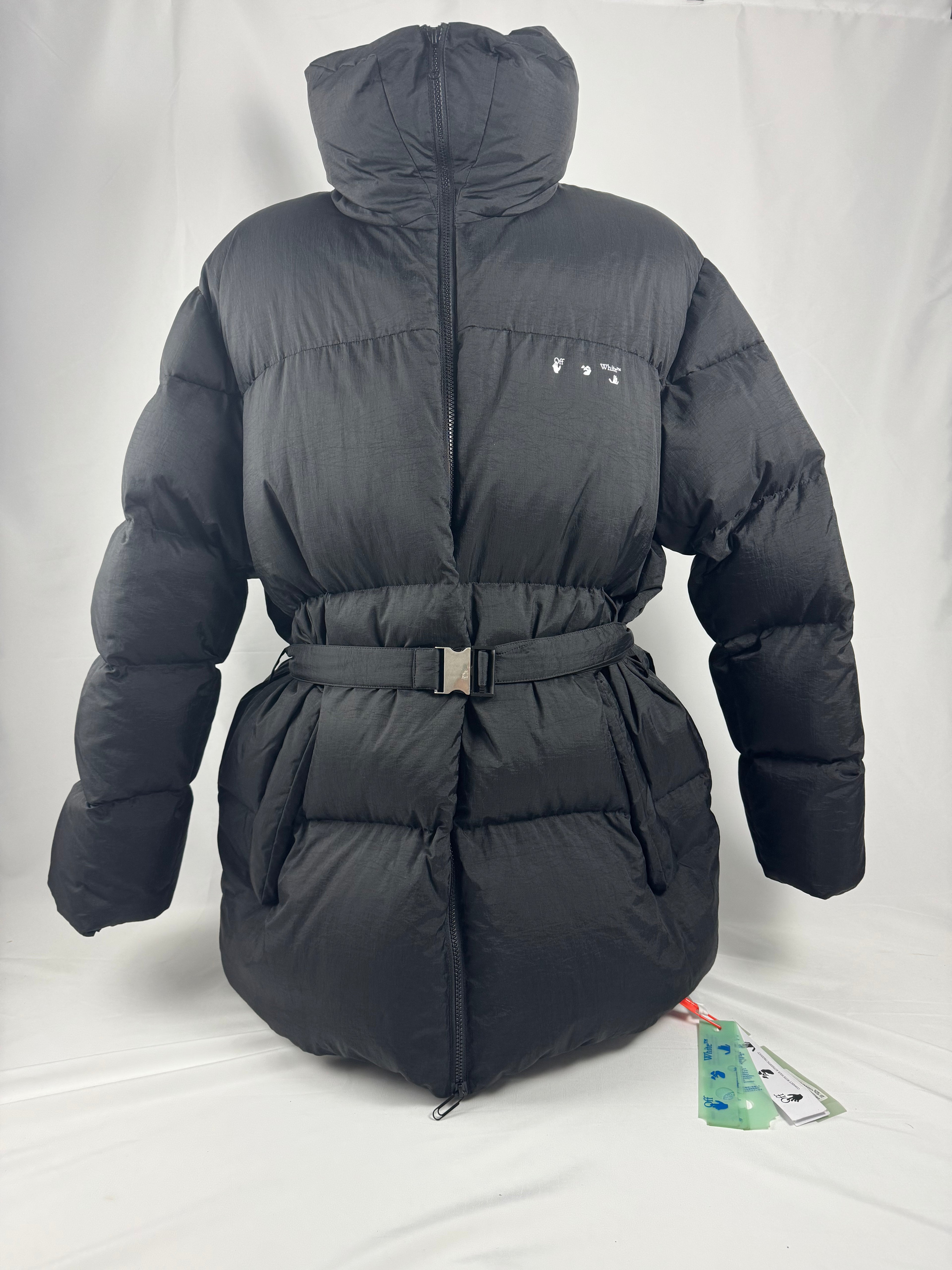 Off-White Hands Off belted puffer down jacket