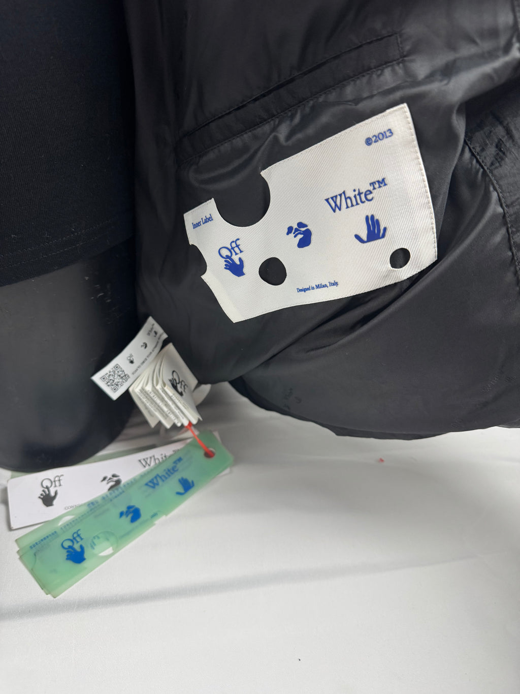 Off-White Hands Off belted puffer down jacket