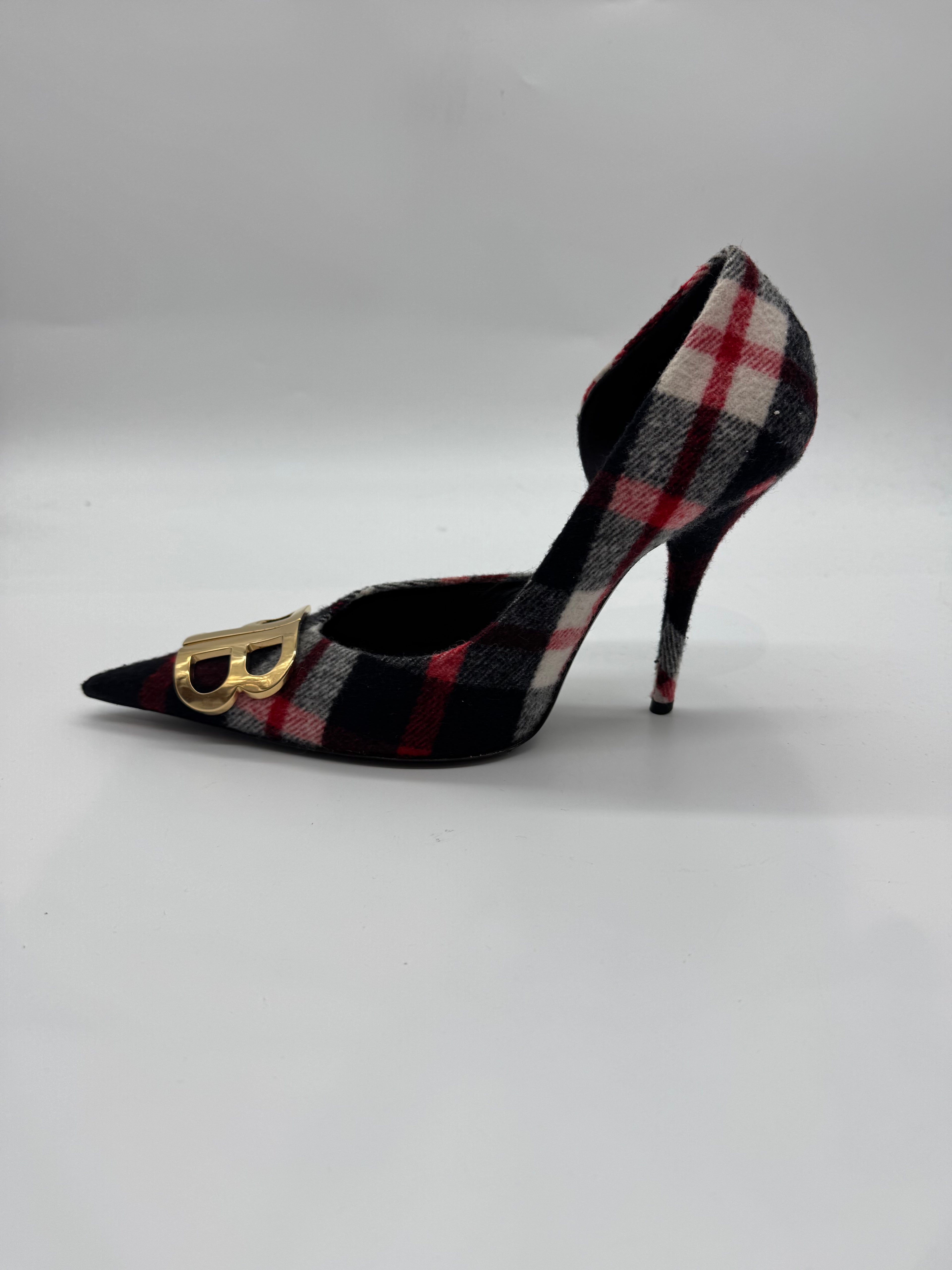 Balenciaga Tartan Plaid BB Pumps