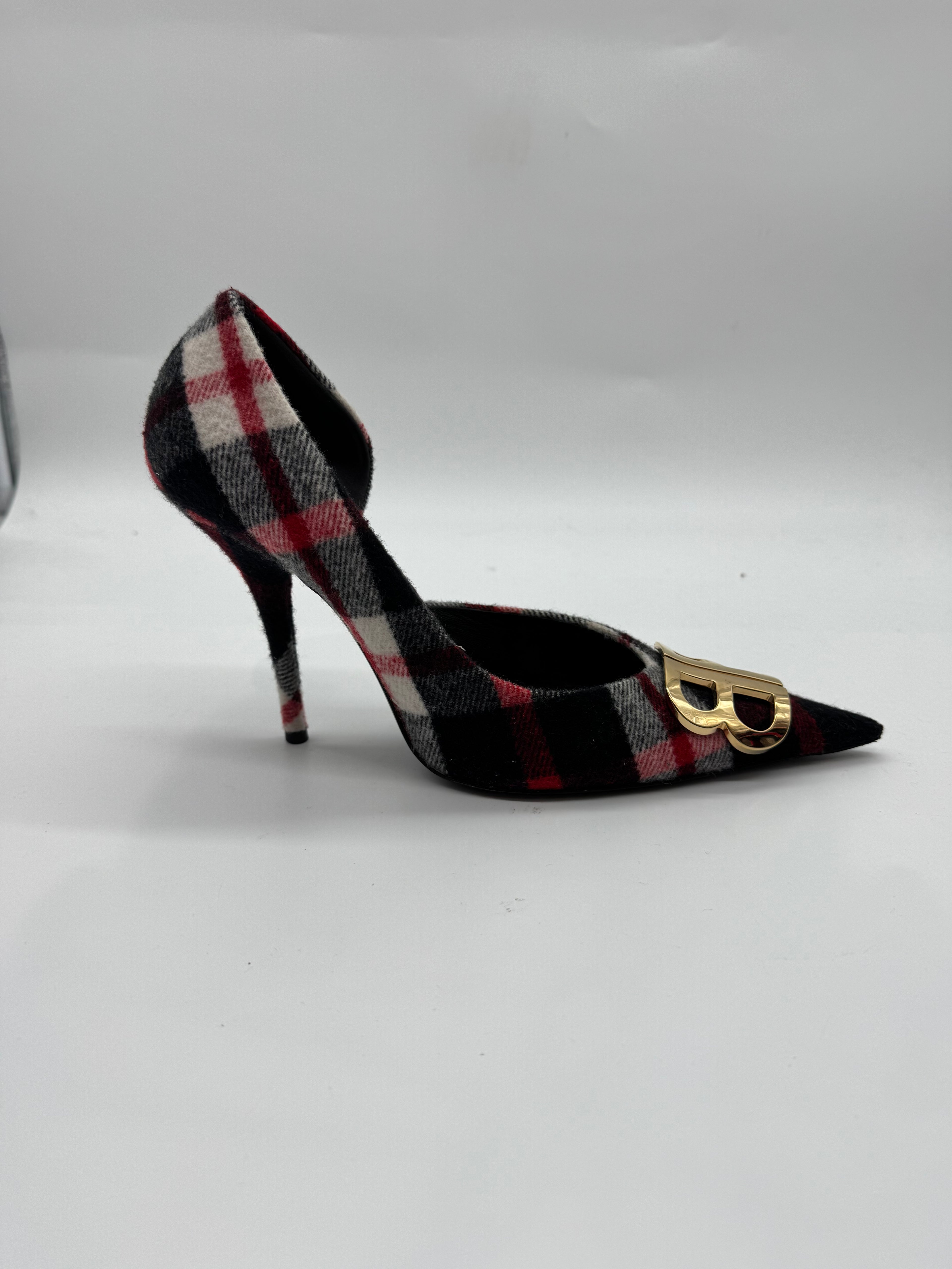 Balenciaga Tartan Plaid BB Pumps