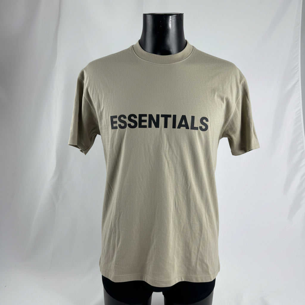 Essentials Spellout T-Shirt Beige