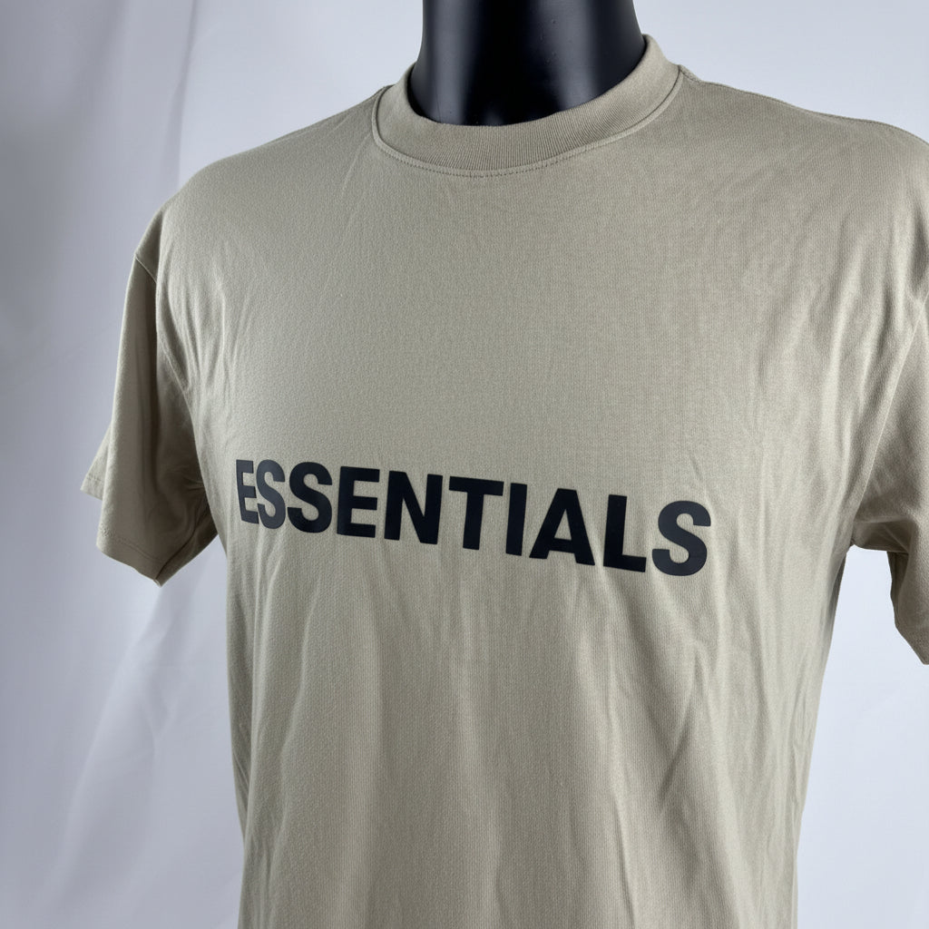 Essentials Spellout T-Shirt Beige