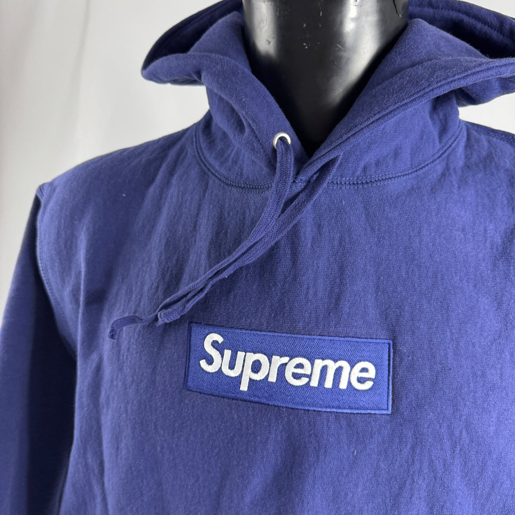 Supreme Box Logo Hoodie Navy