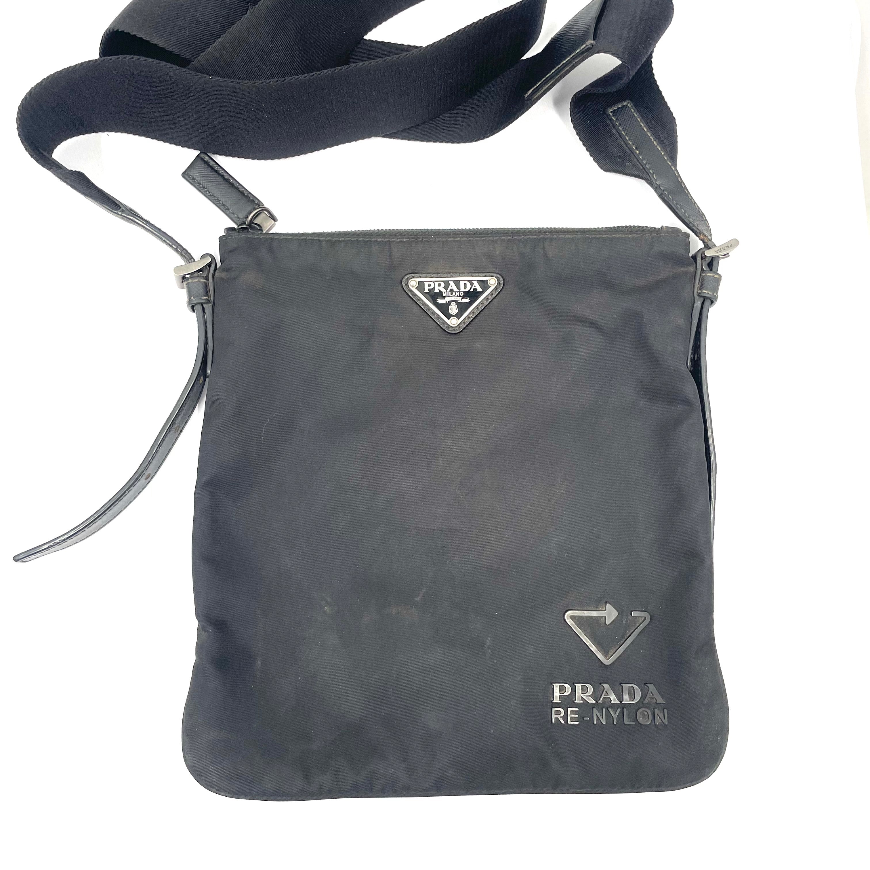 Prada Re-Nylon Black Crossbody Shoulder Bag