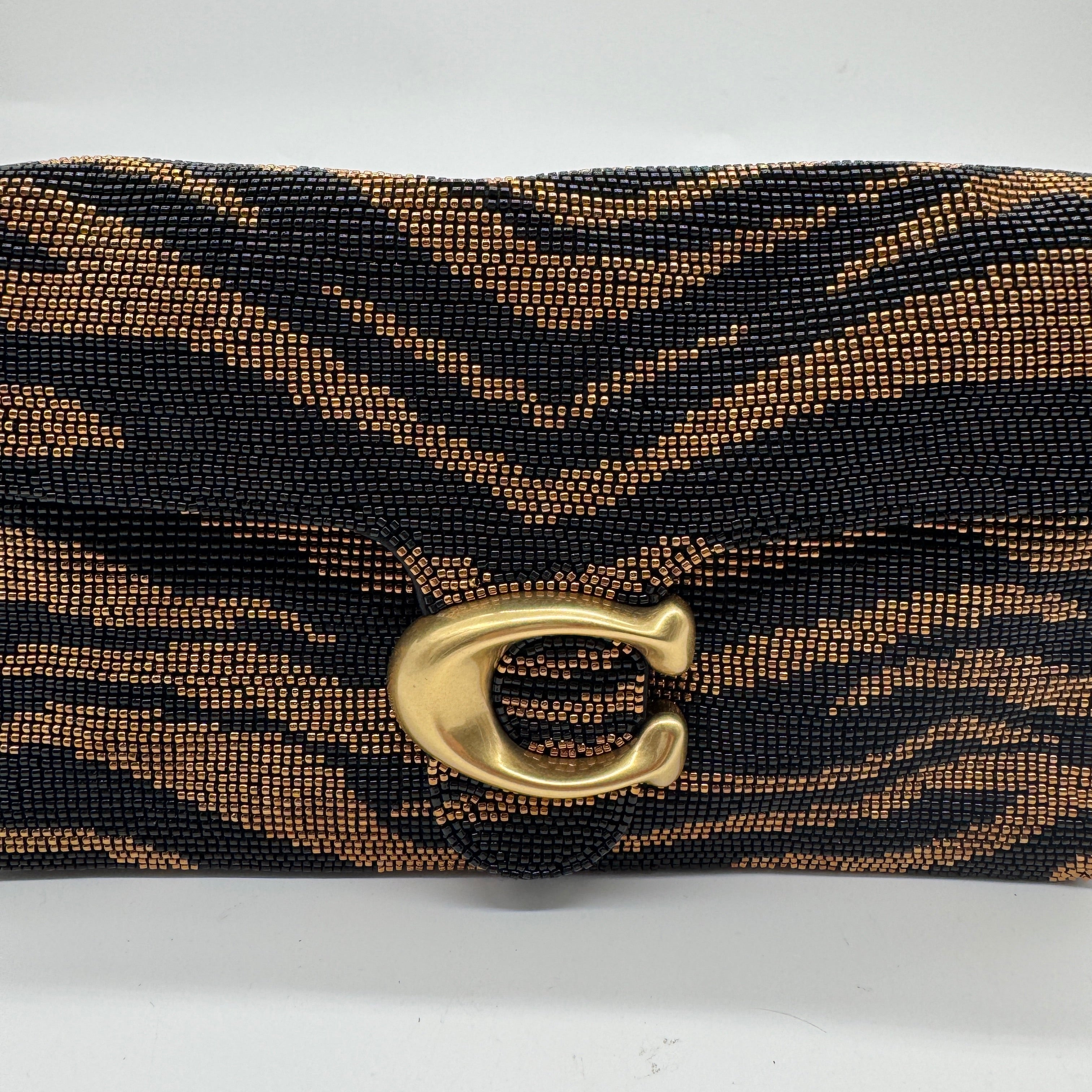 Coach Tabby Shoulder Bag 26 With Beaded Tiger