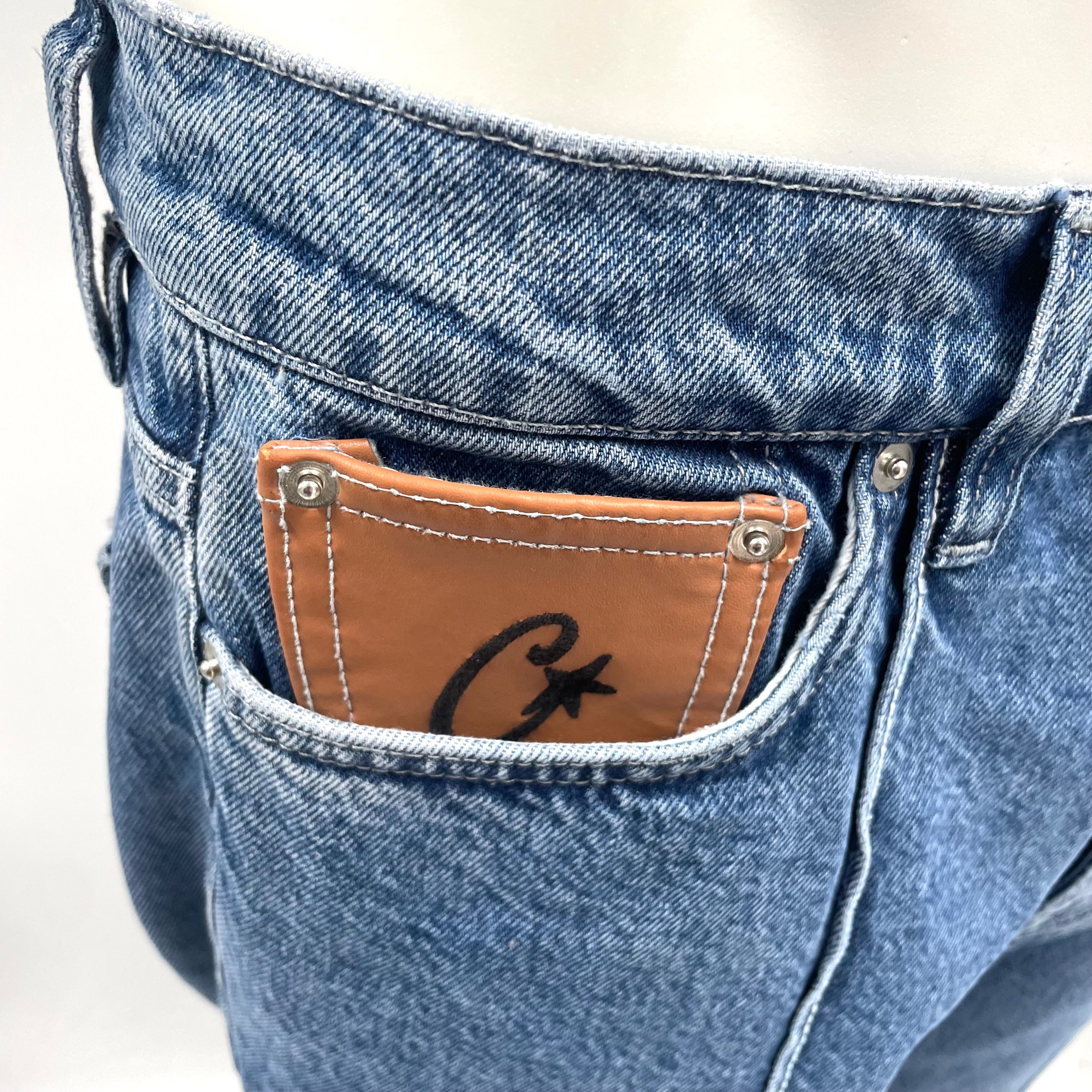 Corteiz Denim Jeans – Blue, Size L, New With Tags