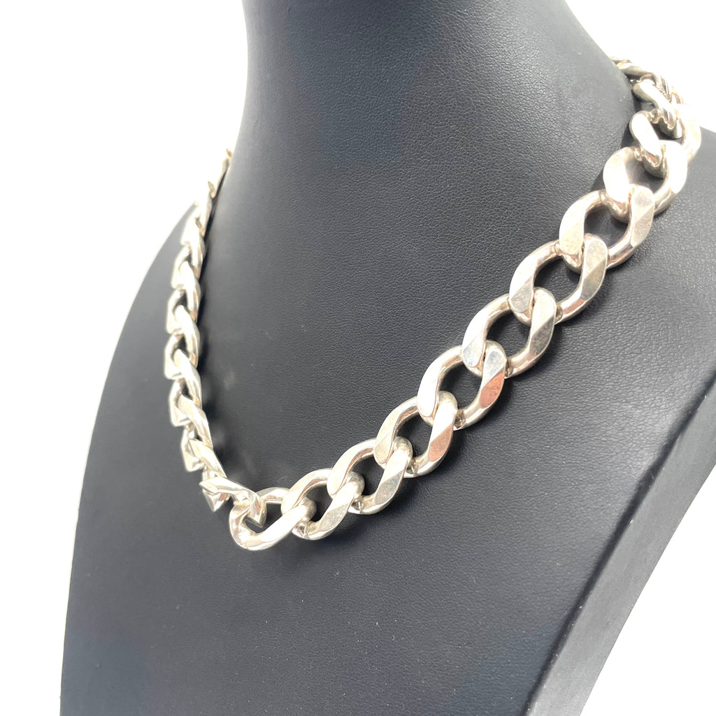 925 Silver Curb Chain 18" 14mm
