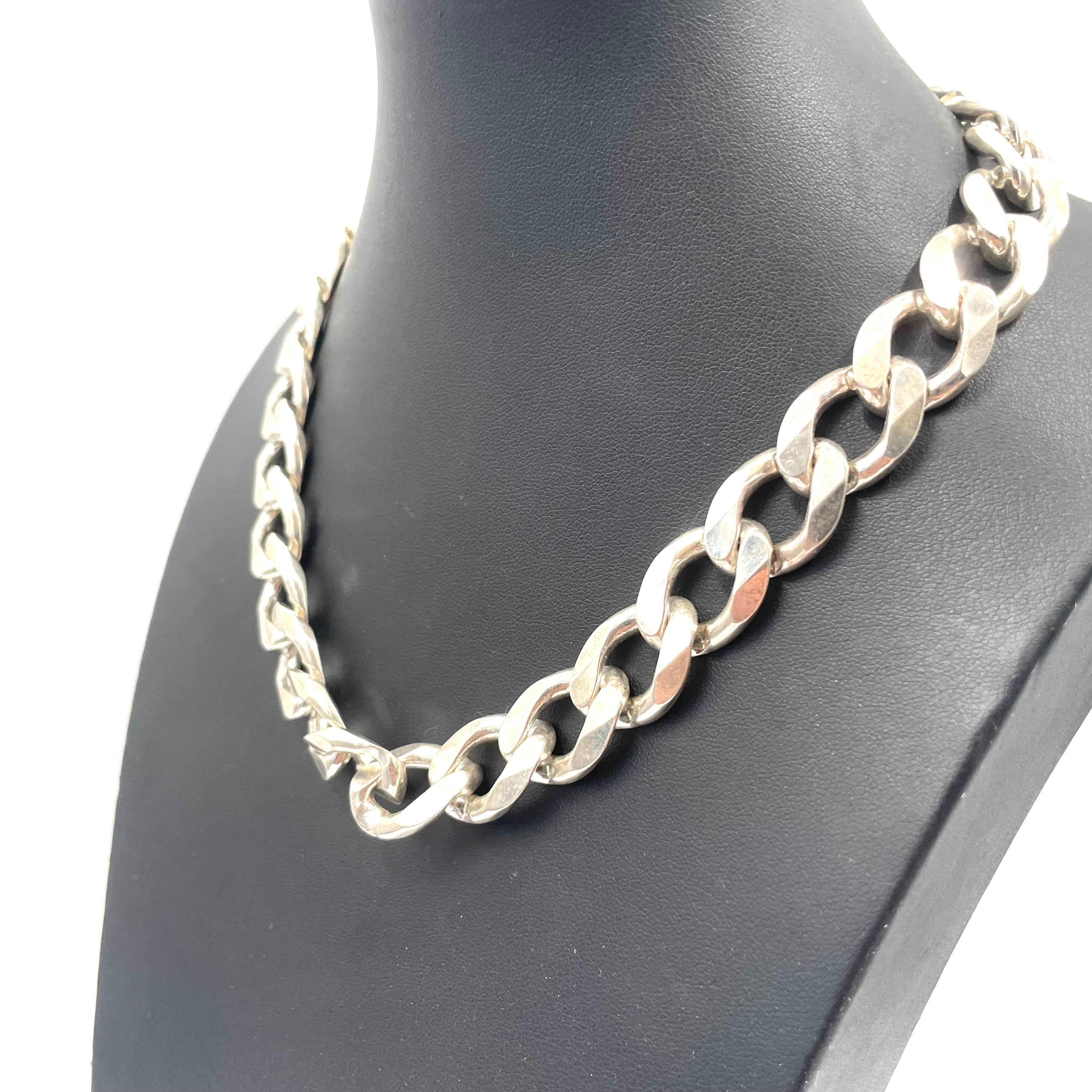 925 SILVER CURB CHAIN 18" 15mm