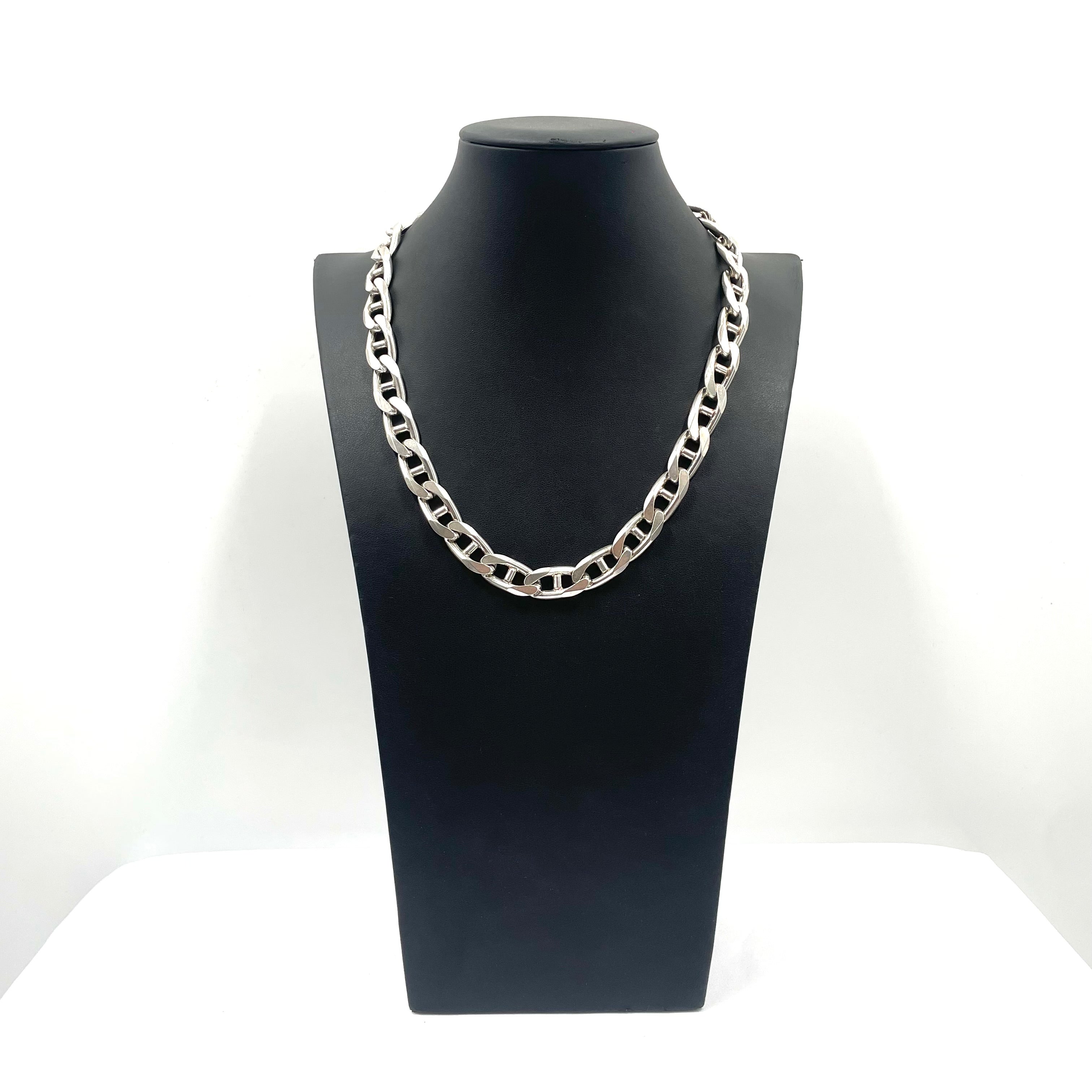 925 Silver Double Link Curb Chain 19" 11mm