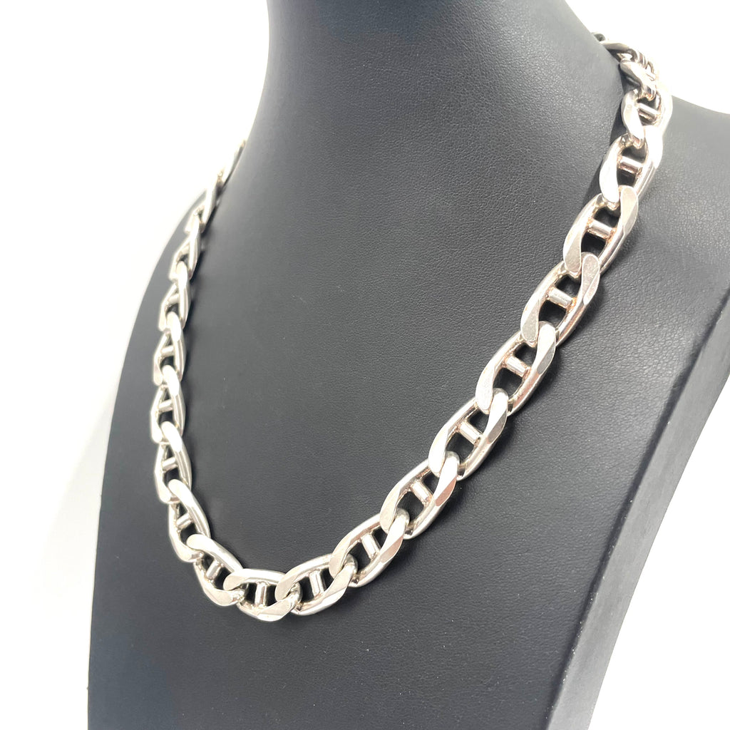 925 Silver Double Link Curb Chain 19" 11mm