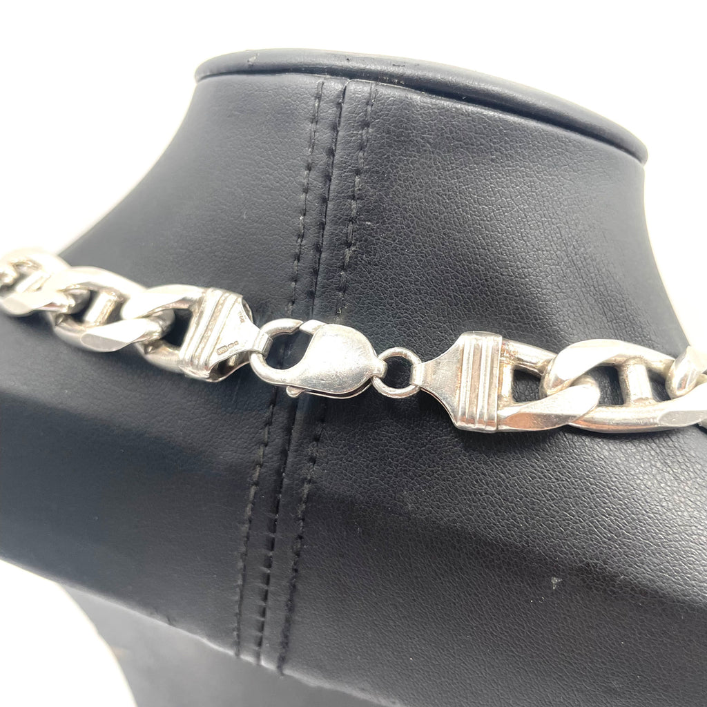 925 Silver Double Link Curb Chain 19" 11mm