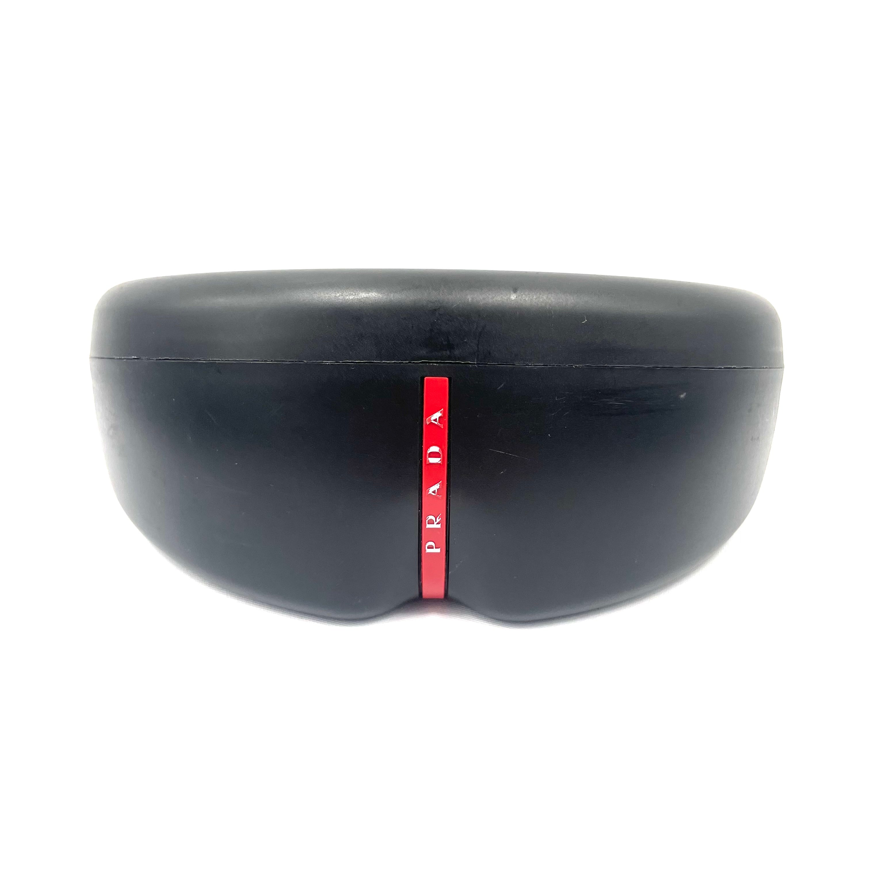 Pre-Owned Prada Black Shield Sunglasses – Minimal Wear, With Box