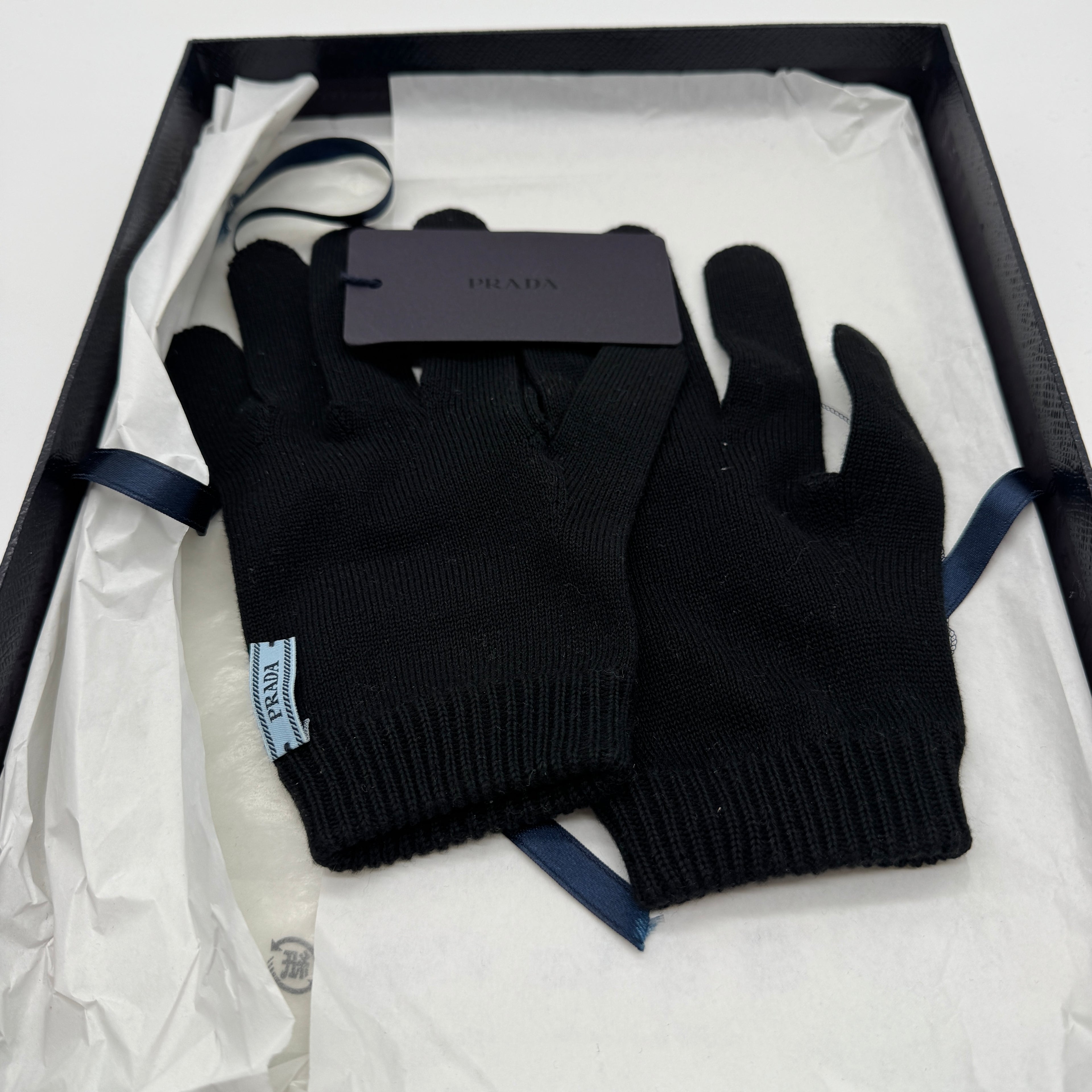 Prada Gloves Black Boxed