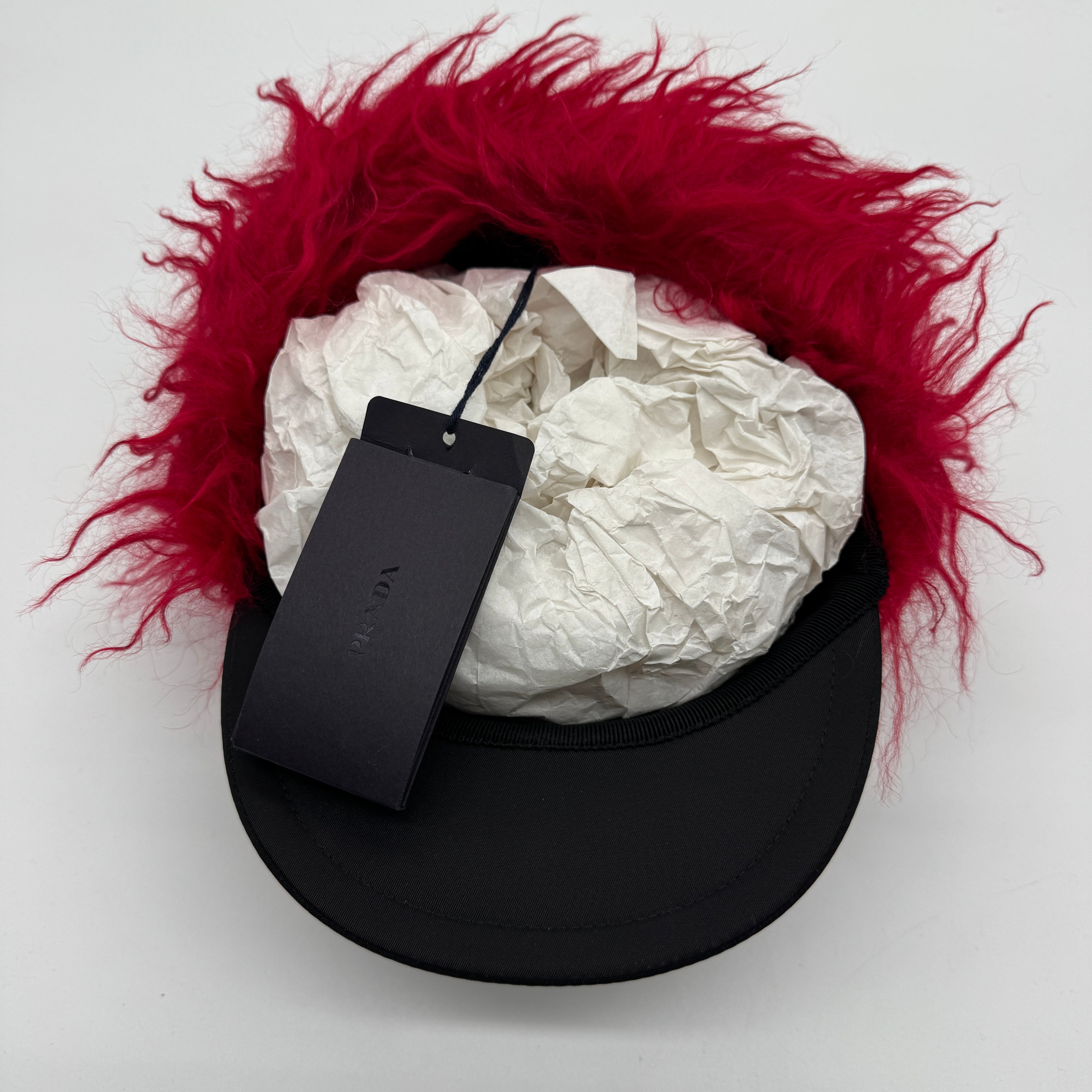 Prada Red Nylon Hat