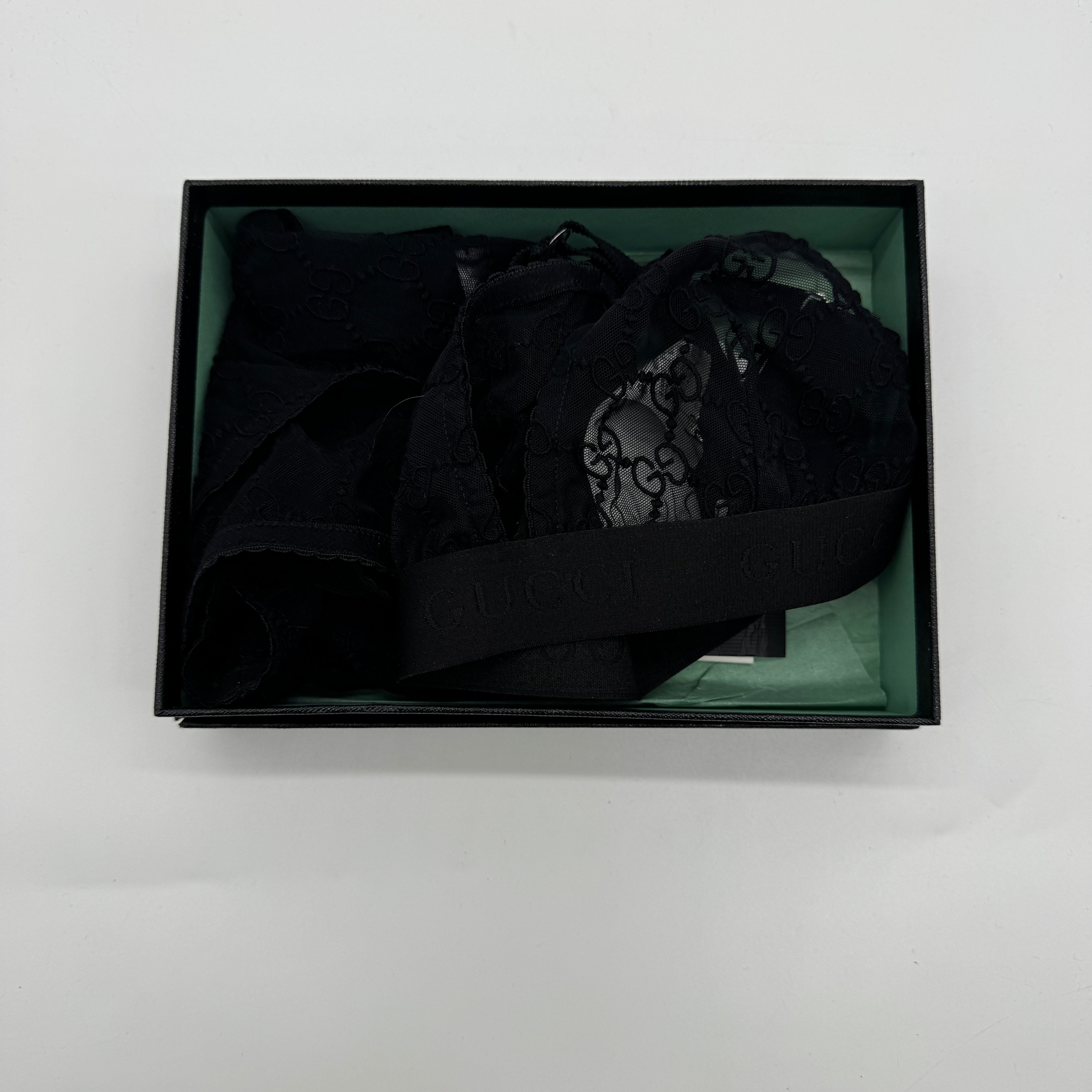 Gucci Gg Embroidered Tulle Lingerie Set