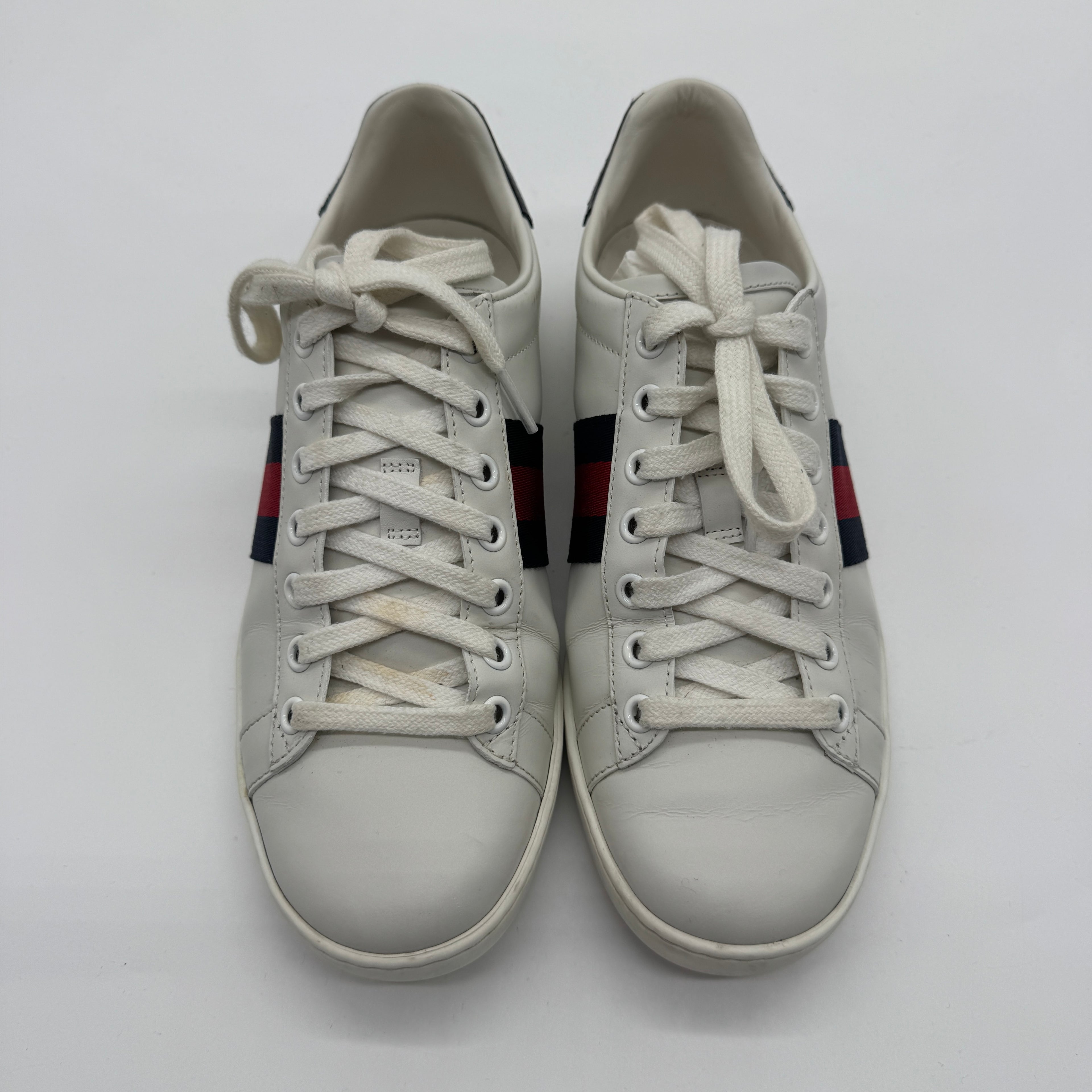 Gucci White Leather Ace