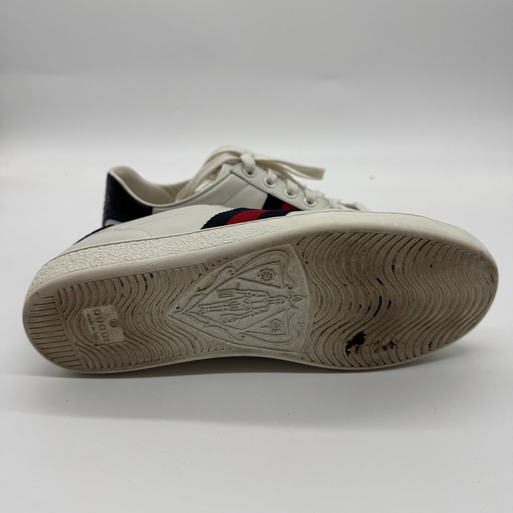 Gucci White Leather Ace