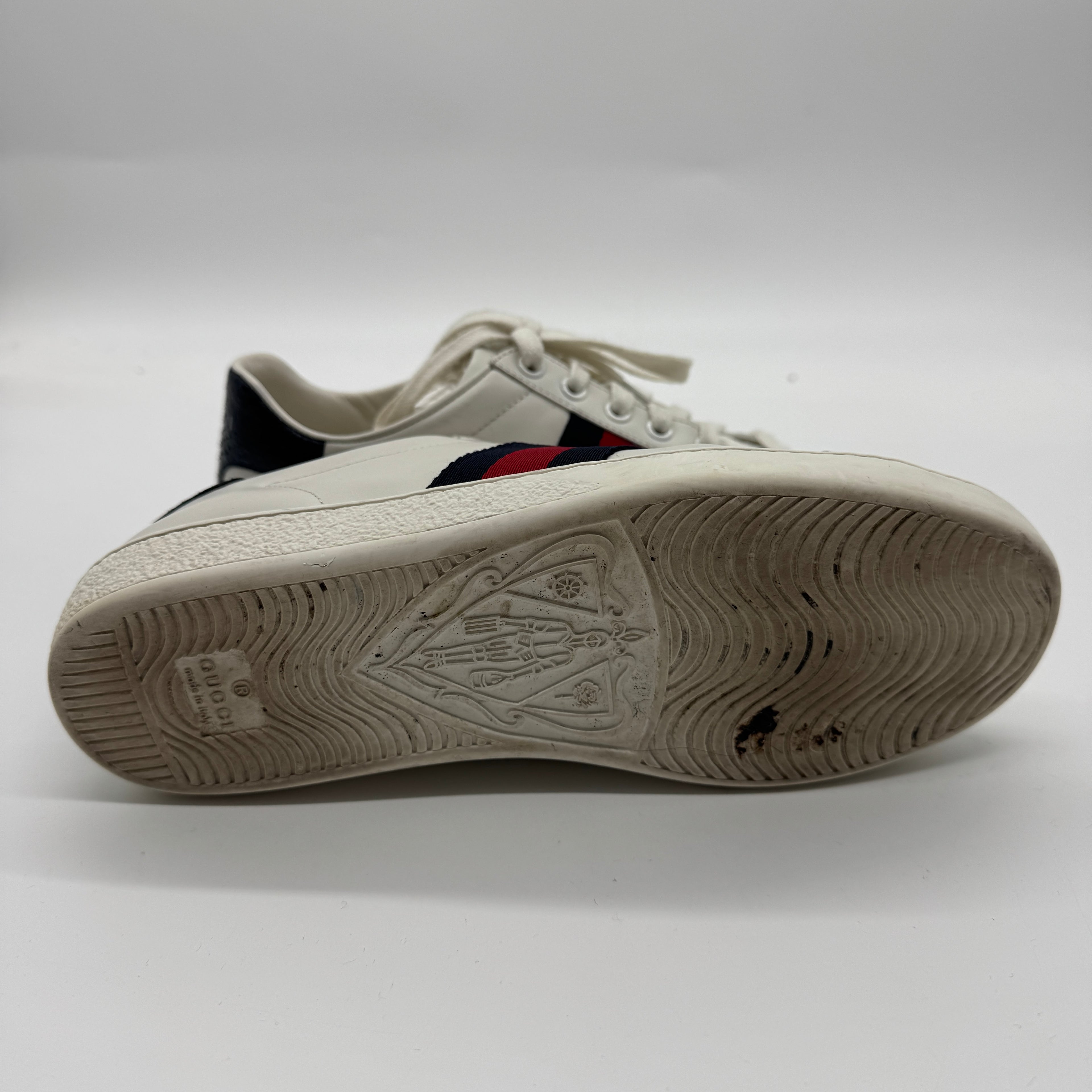 Gucci White Leather Ace