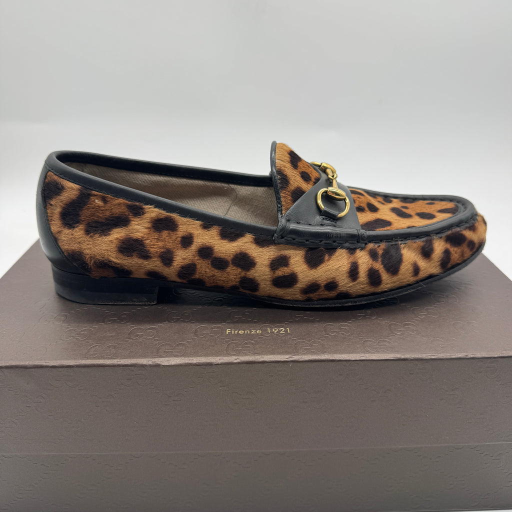 Gucci Leopard Print Loafers