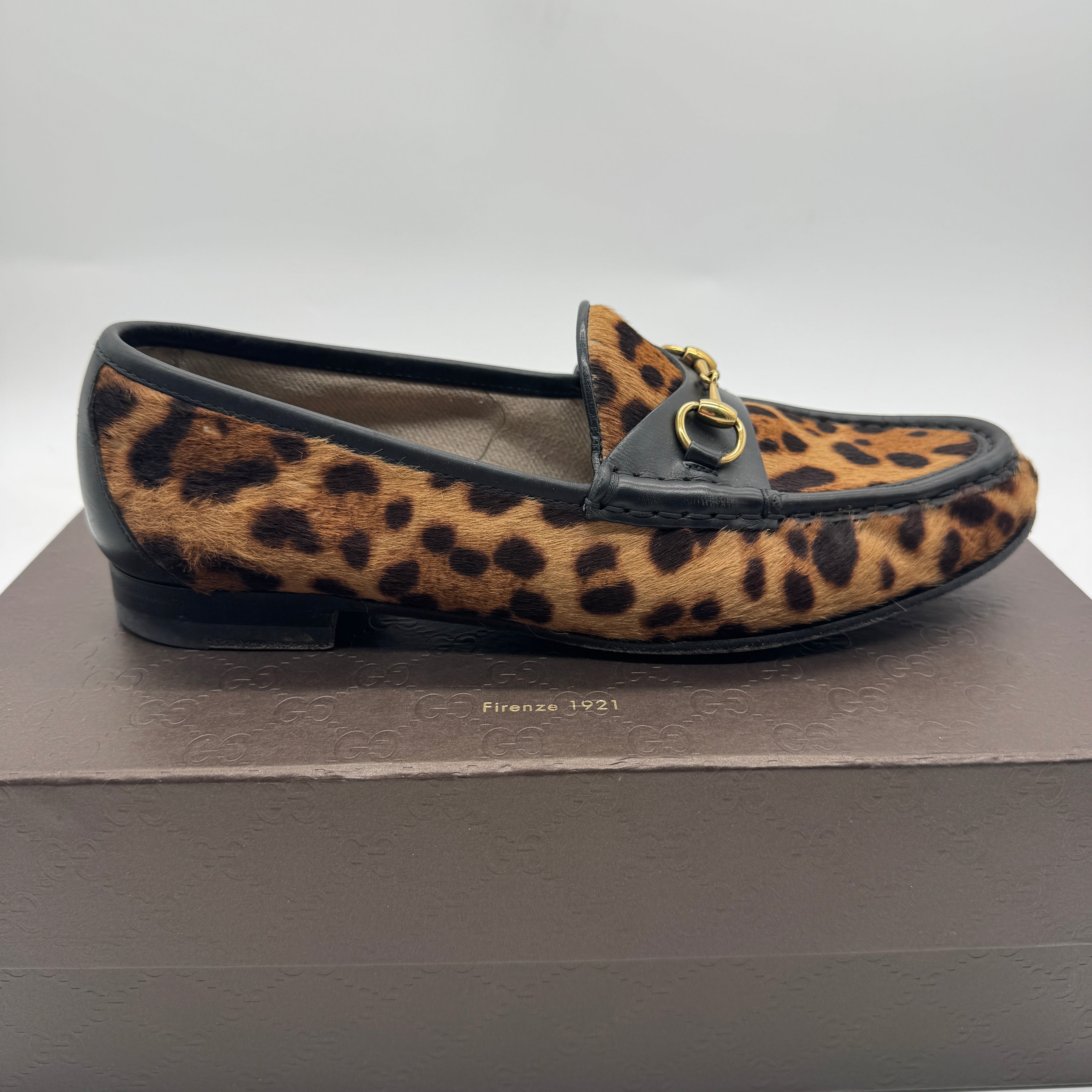Gucci Leopard Print Loafers