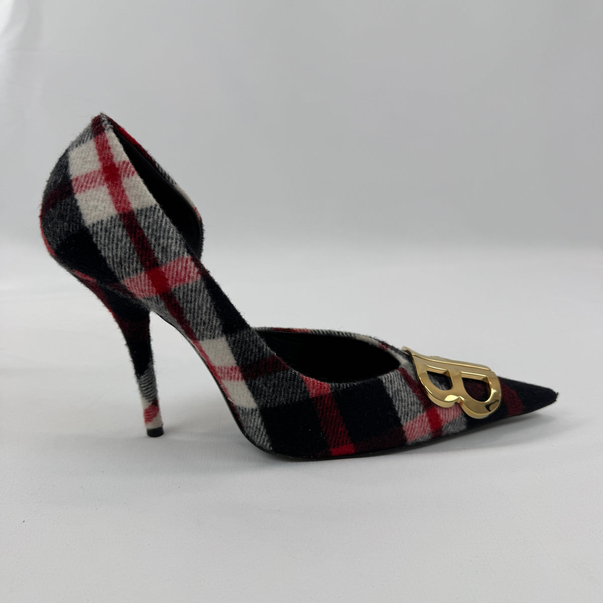 Balenciaga Tartan Plaid BB Pumps