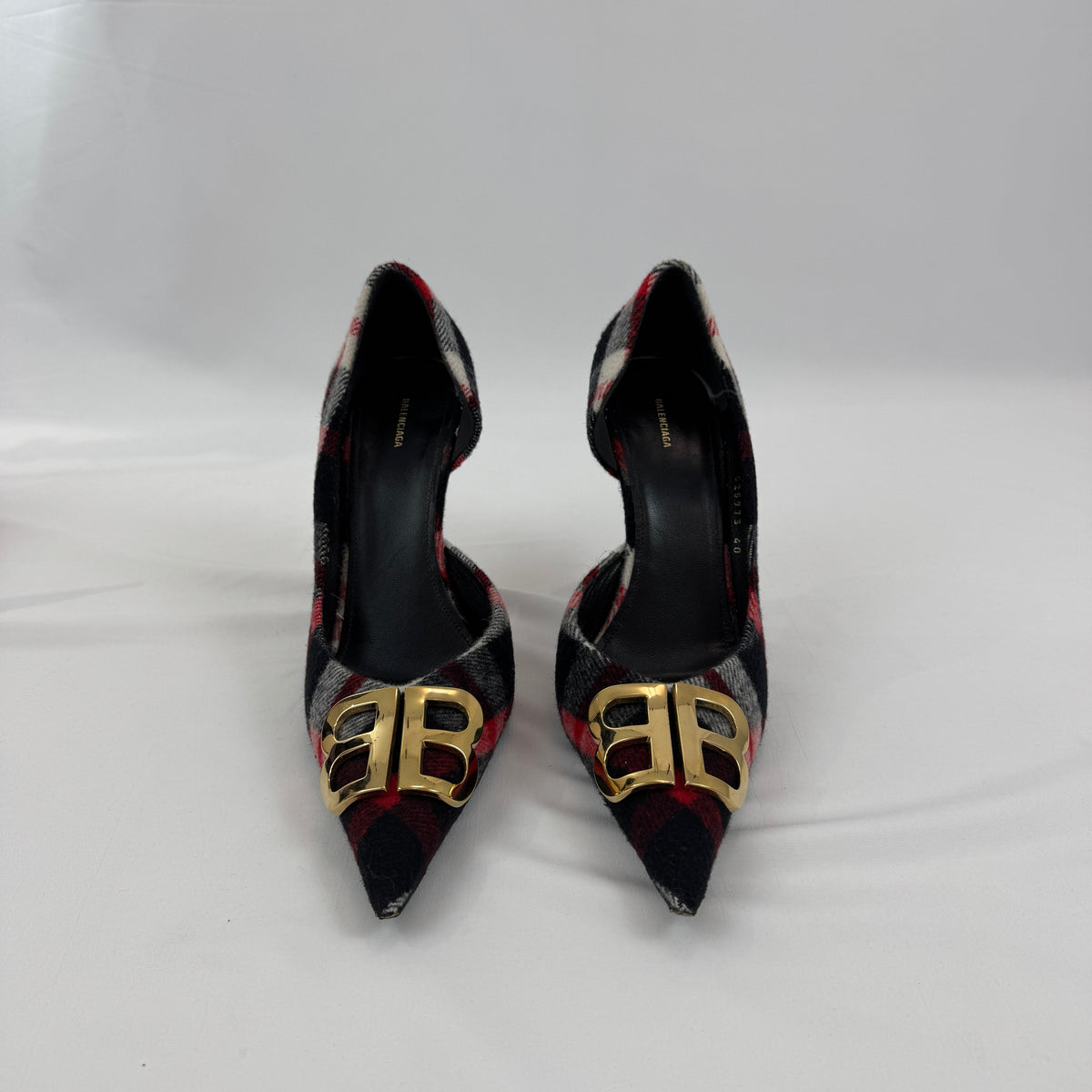 Balenciaga Tartan Plaid BB Pumps