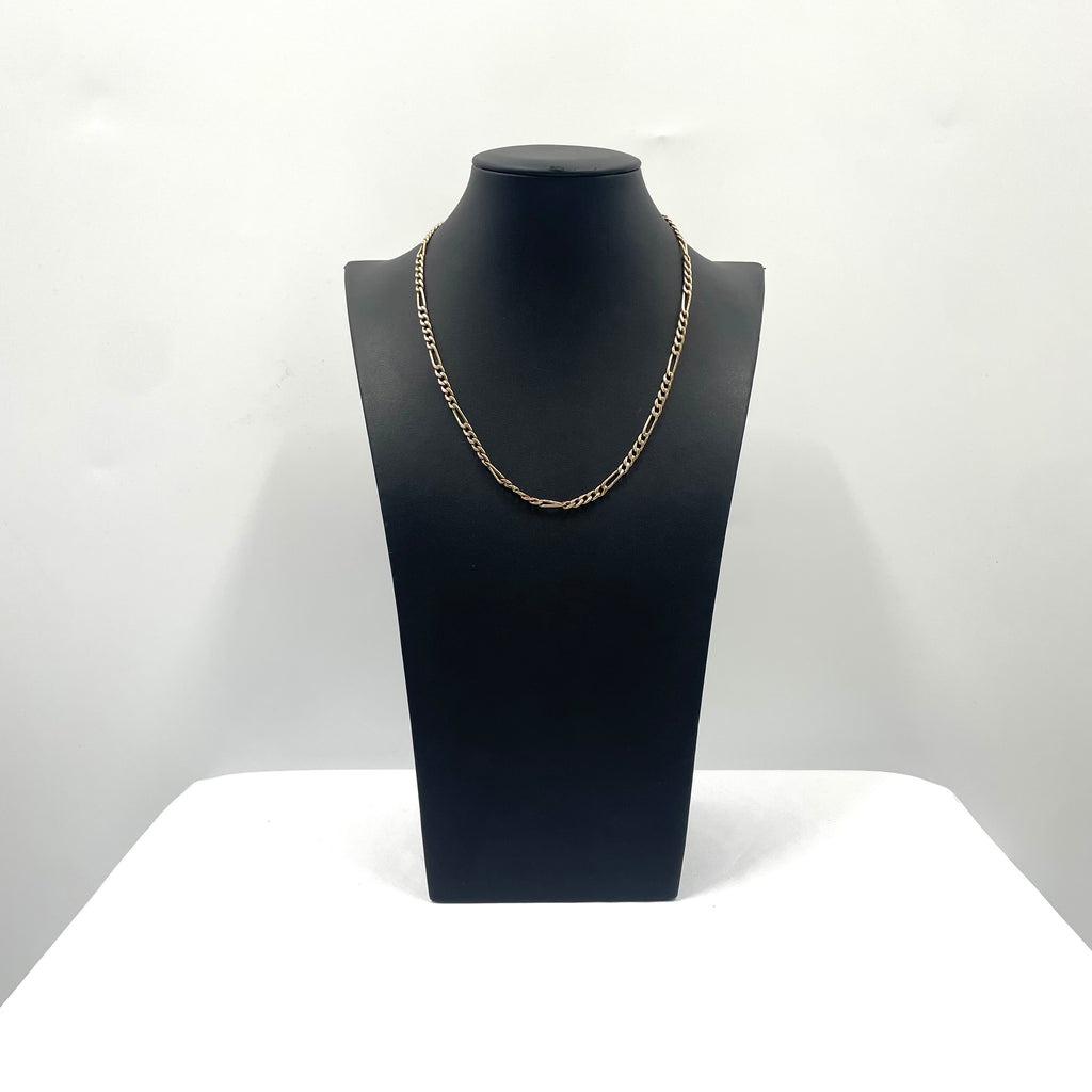9CT Gold Figaro Link Chain 19" 4mm
