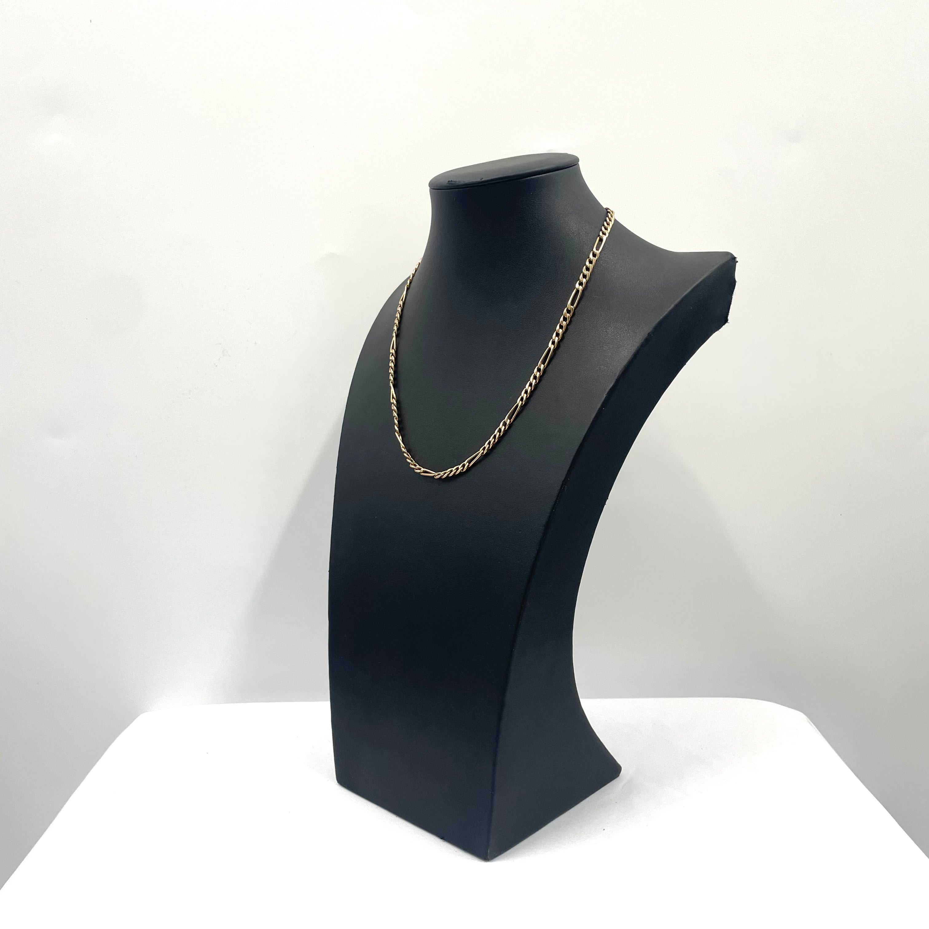9CT Gold Figaro Link Chain 19" 4mm