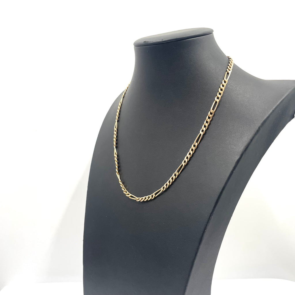 9CT Gold Figaro Link Chain 19" 4mm