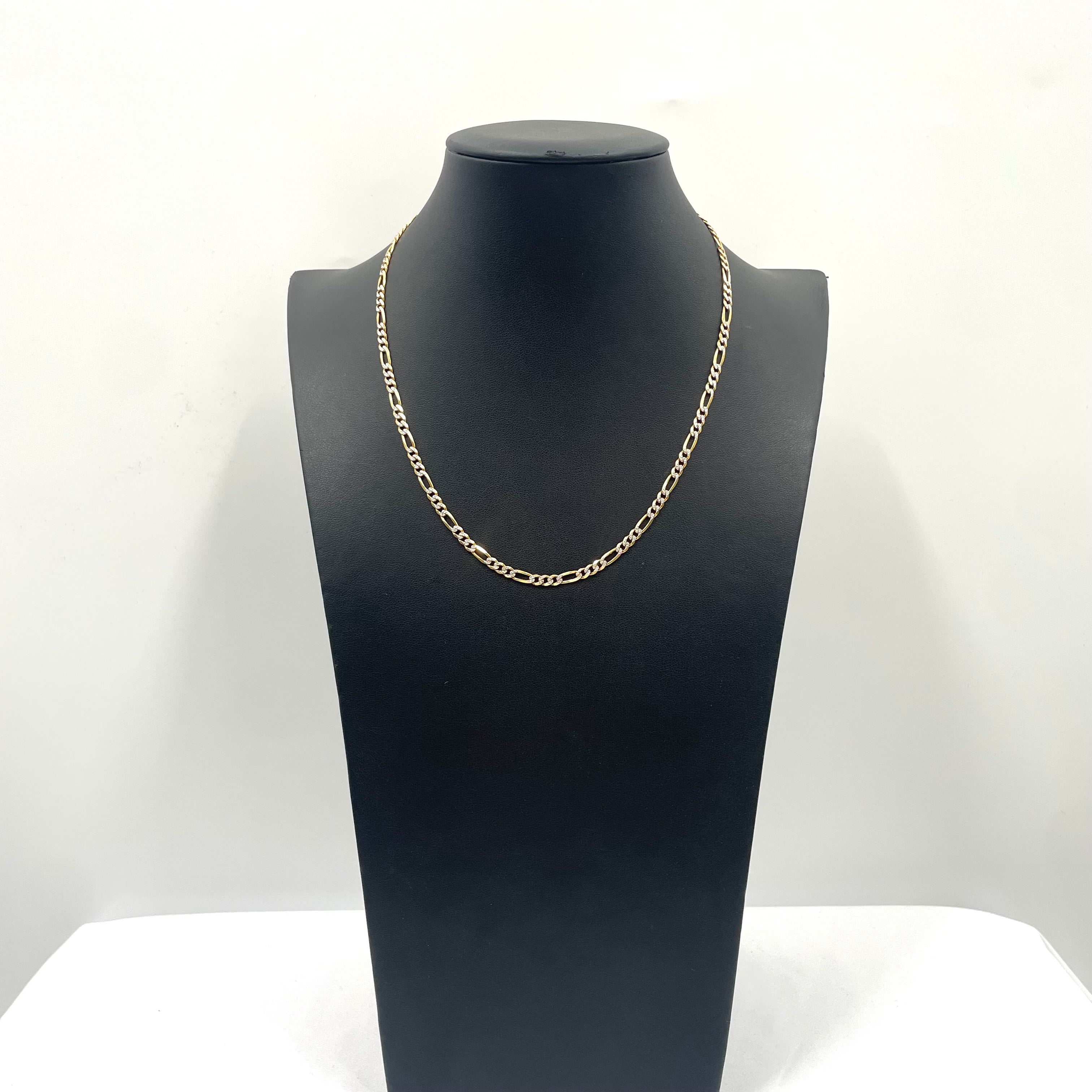 9CT Gold Figaro Link Chain 18" 3mm