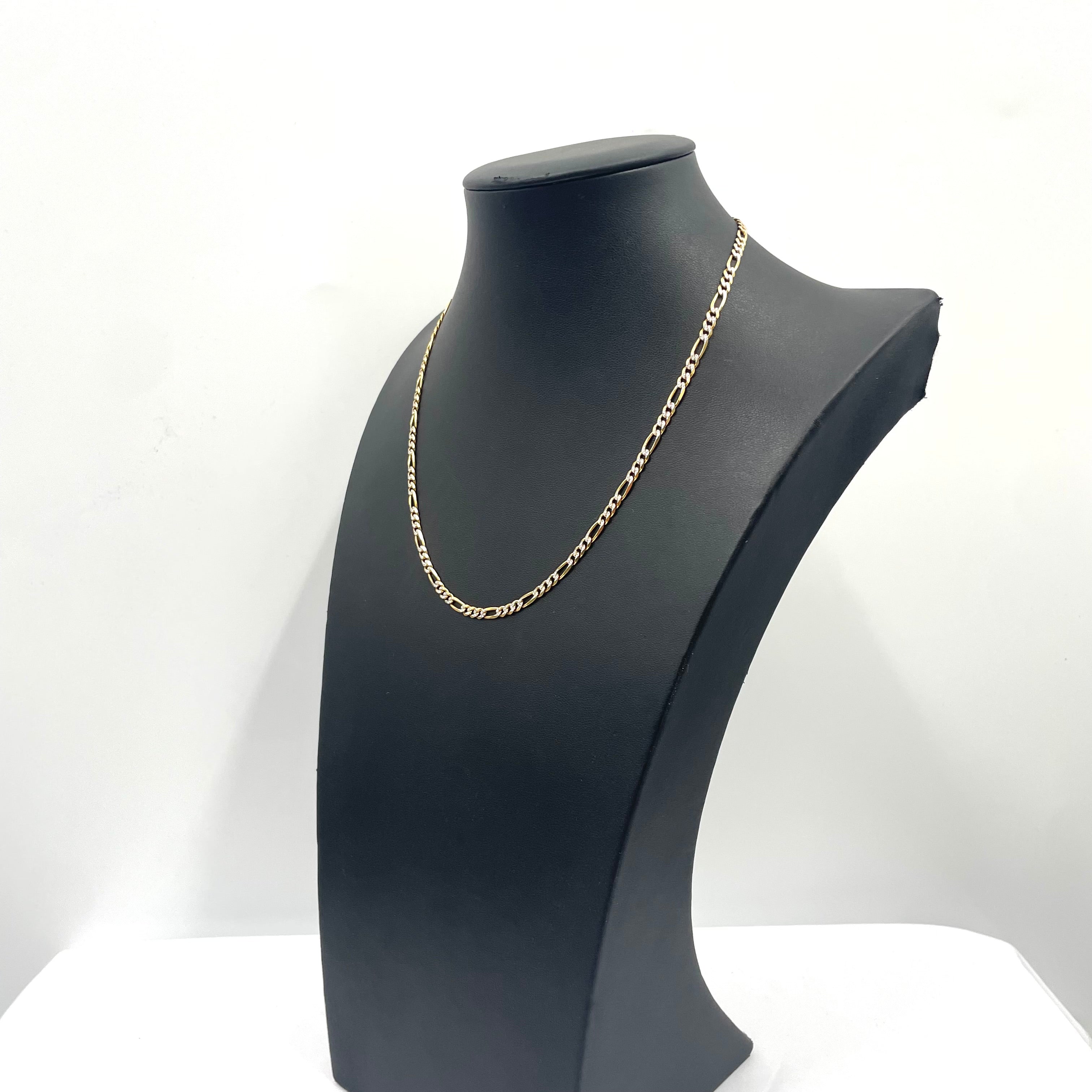9CT Gold Figaro Link Chain 18" 3mm