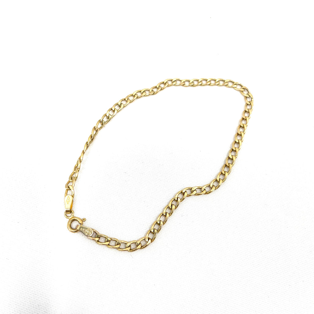 9CT Gold Curb Link Bracelet 8" 3mm