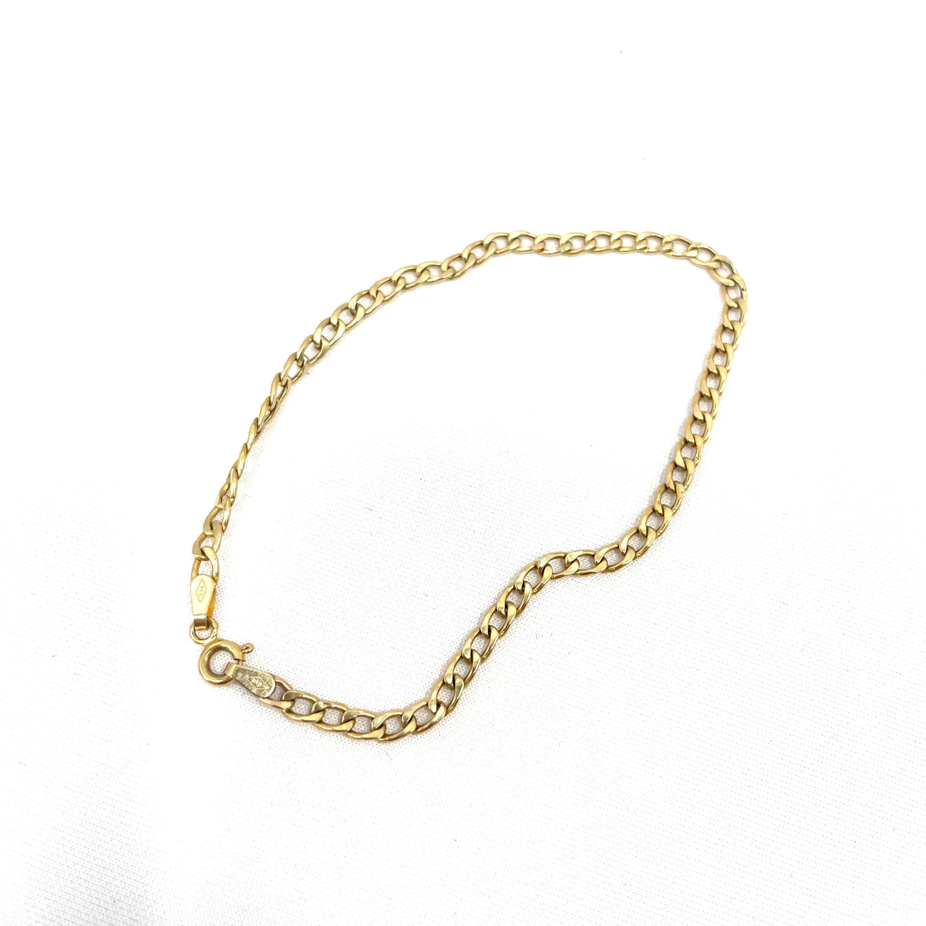 9CT Gold Curb Link Bracelet 8" 3mm