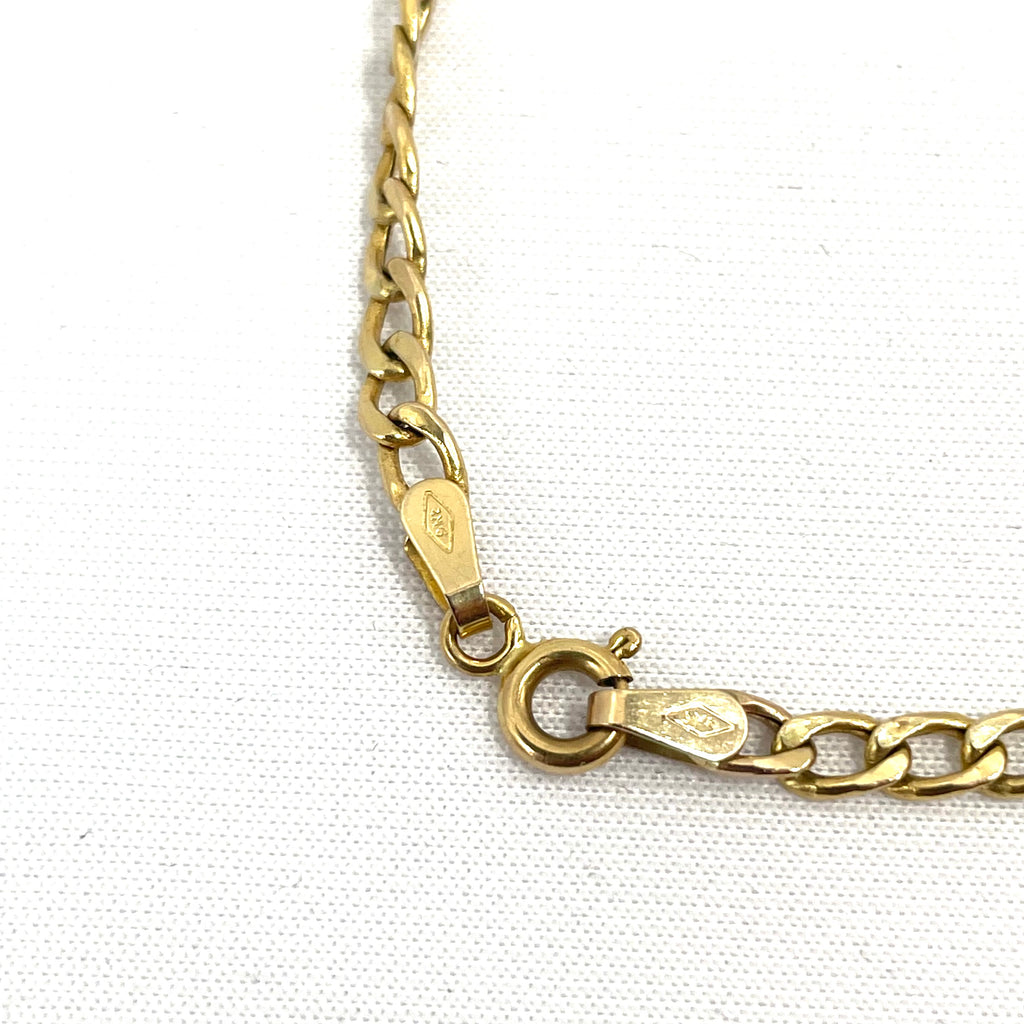 9CT Gold Curb Link Bracelet 8" 3mm