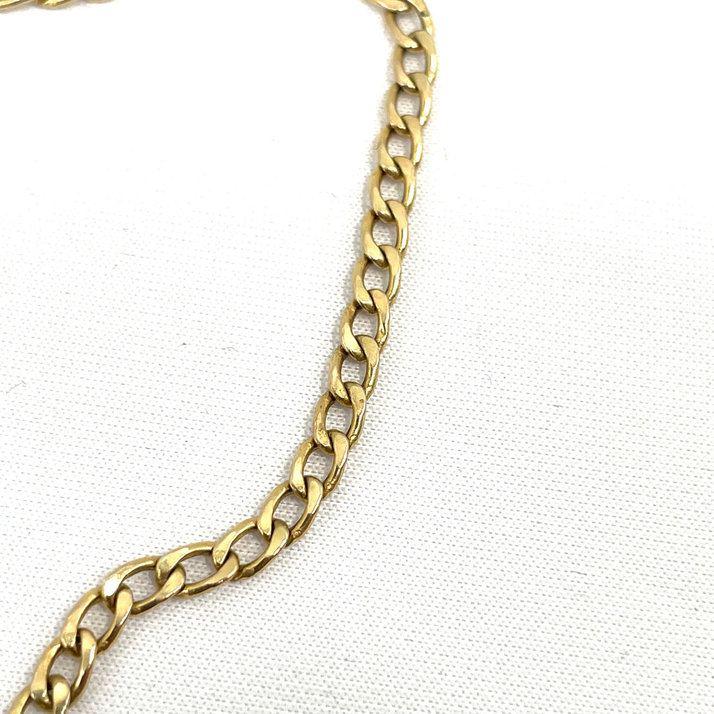 9CT Gold Curb Link Bracelet 8" 3mm