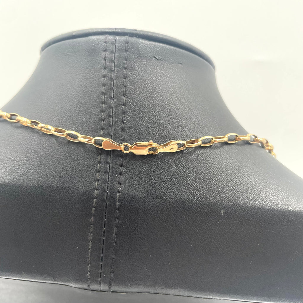 9ct Gold Oval Link Chain 20" 3mm