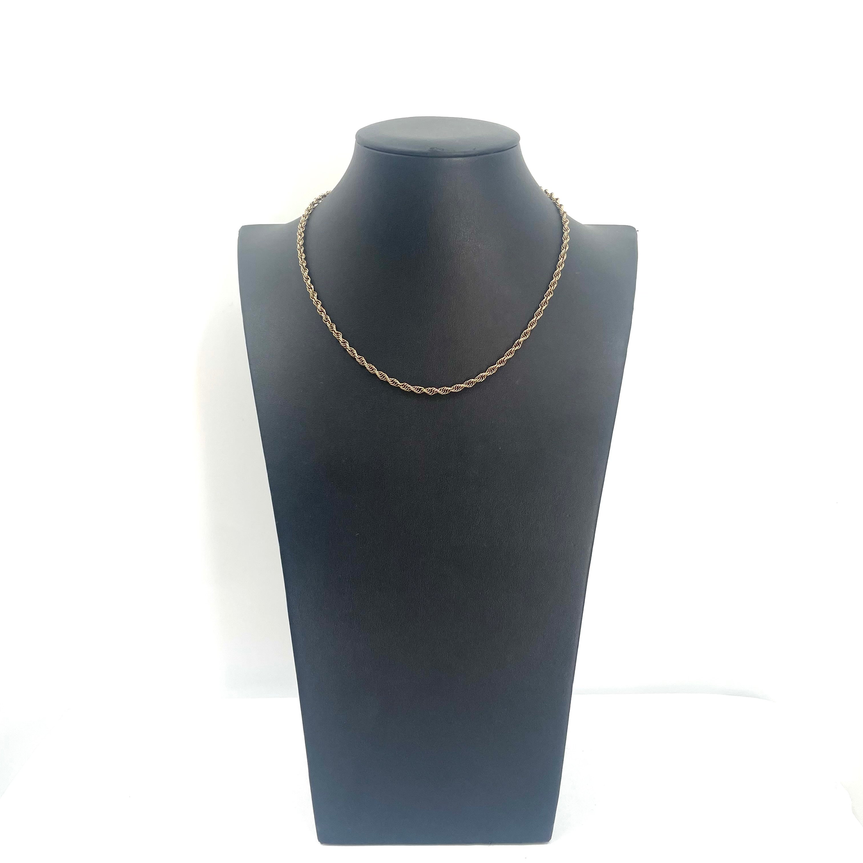9ct Gold Rope Chain 16" 3mm
