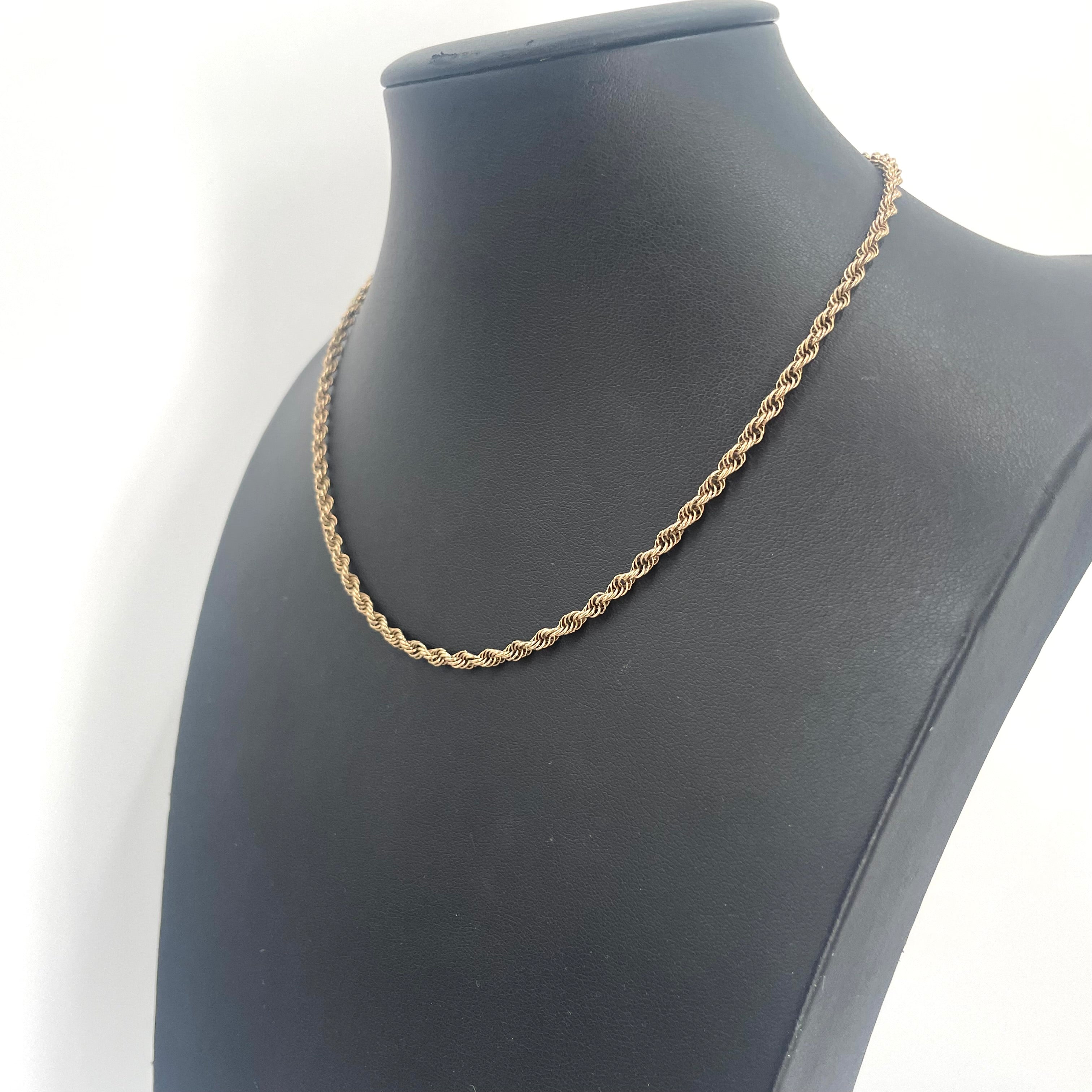 9ct Gold Rope Chain 16" 3mm