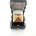 9ct Gold Textured Signet Ring Size