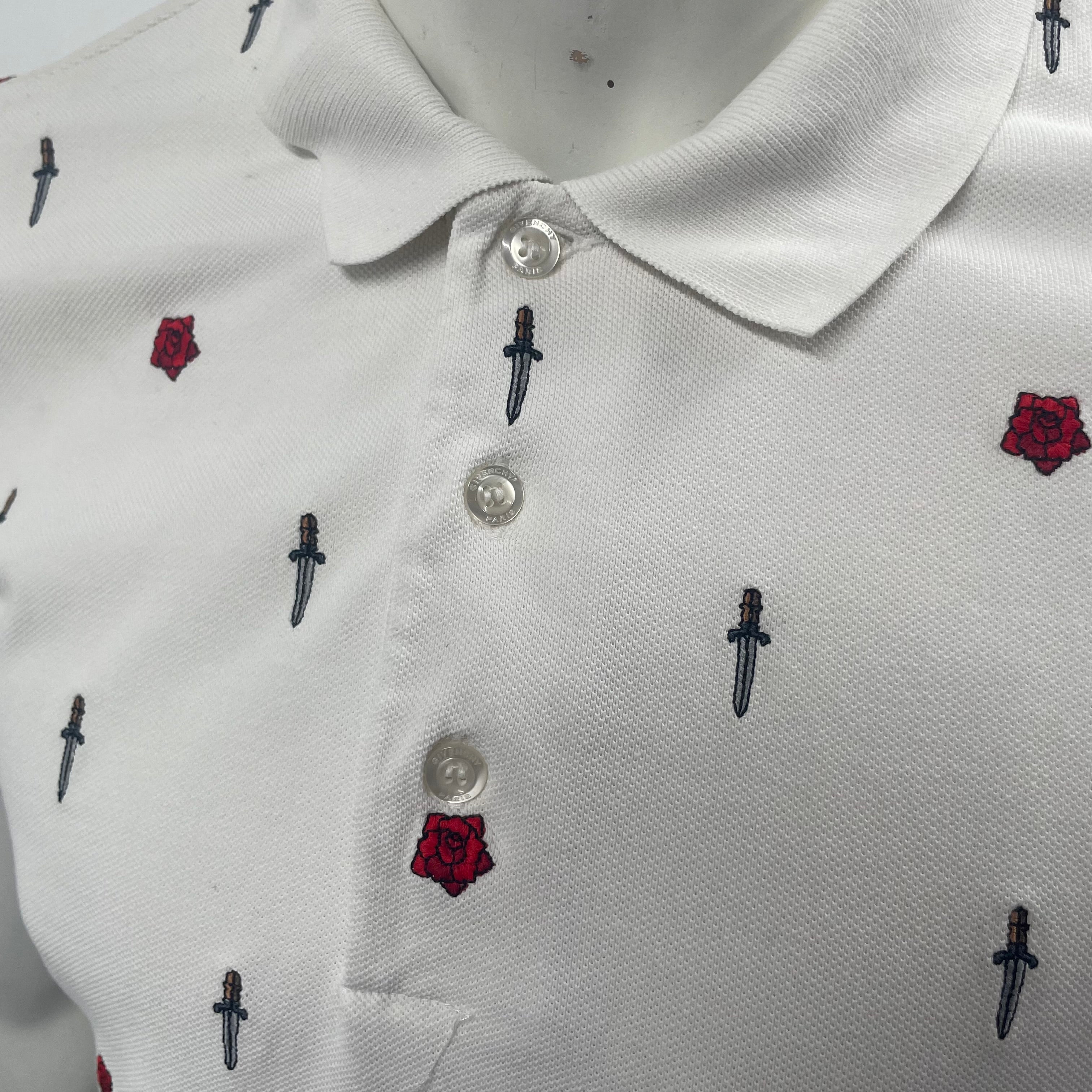 Givenchy Printed Polo Shirt – Size XS