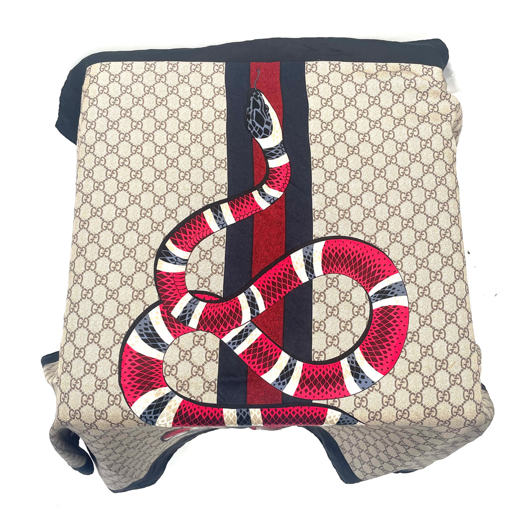 Gucci GG Supreme Snake Print Scarf – Box Included