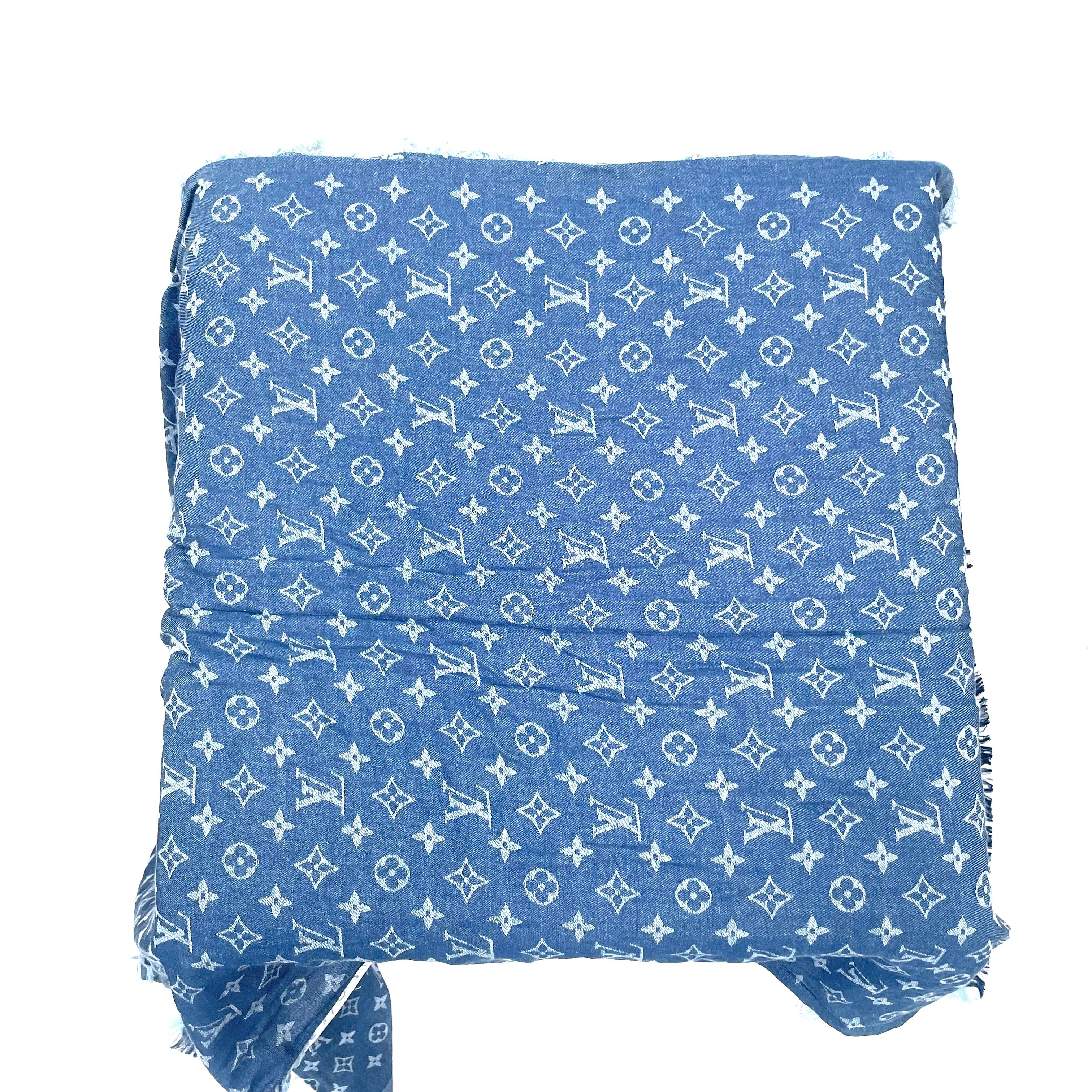 Louis Vuitton Monogram Denim-Effect Scarf – Blue