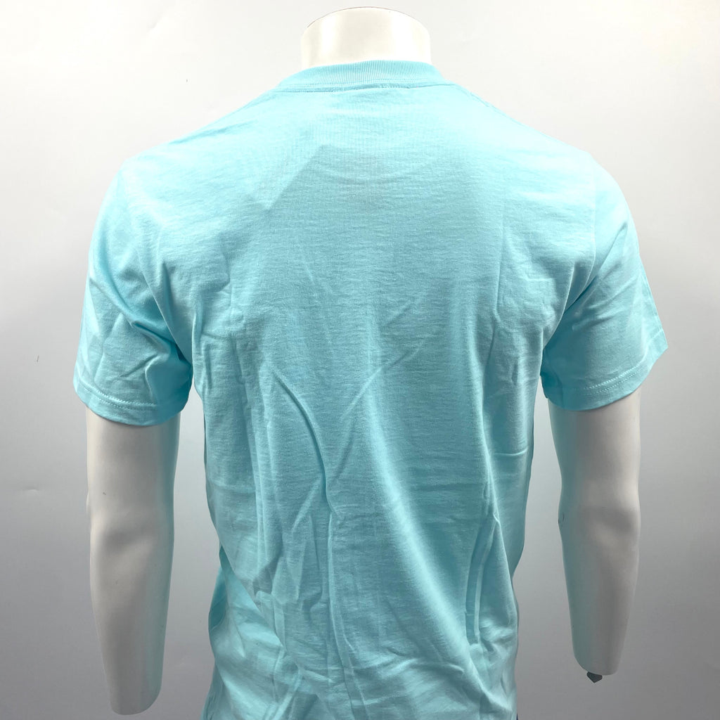 Supreme Tee — Light Blue with Green/Yellow Logo