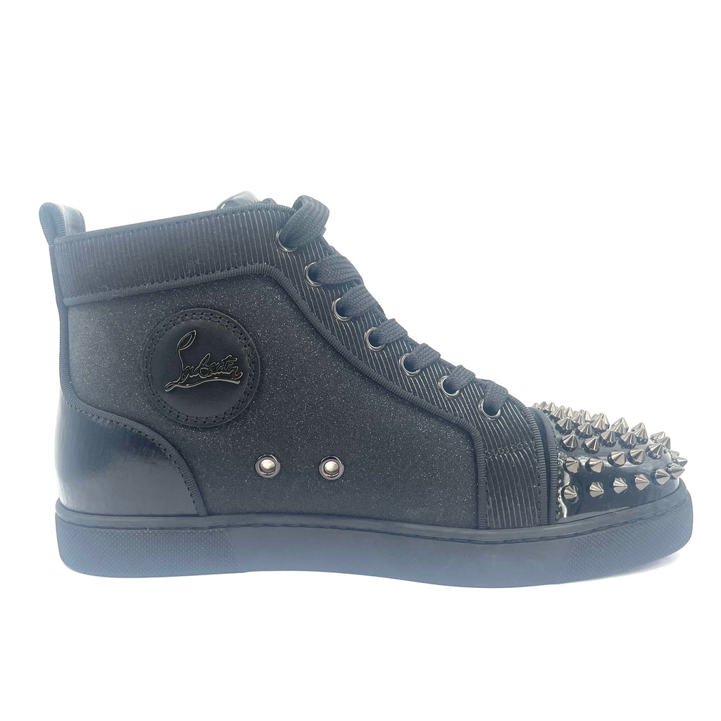 Christian Louboutin Black Spike High-Top Sneakers — EU 37.5