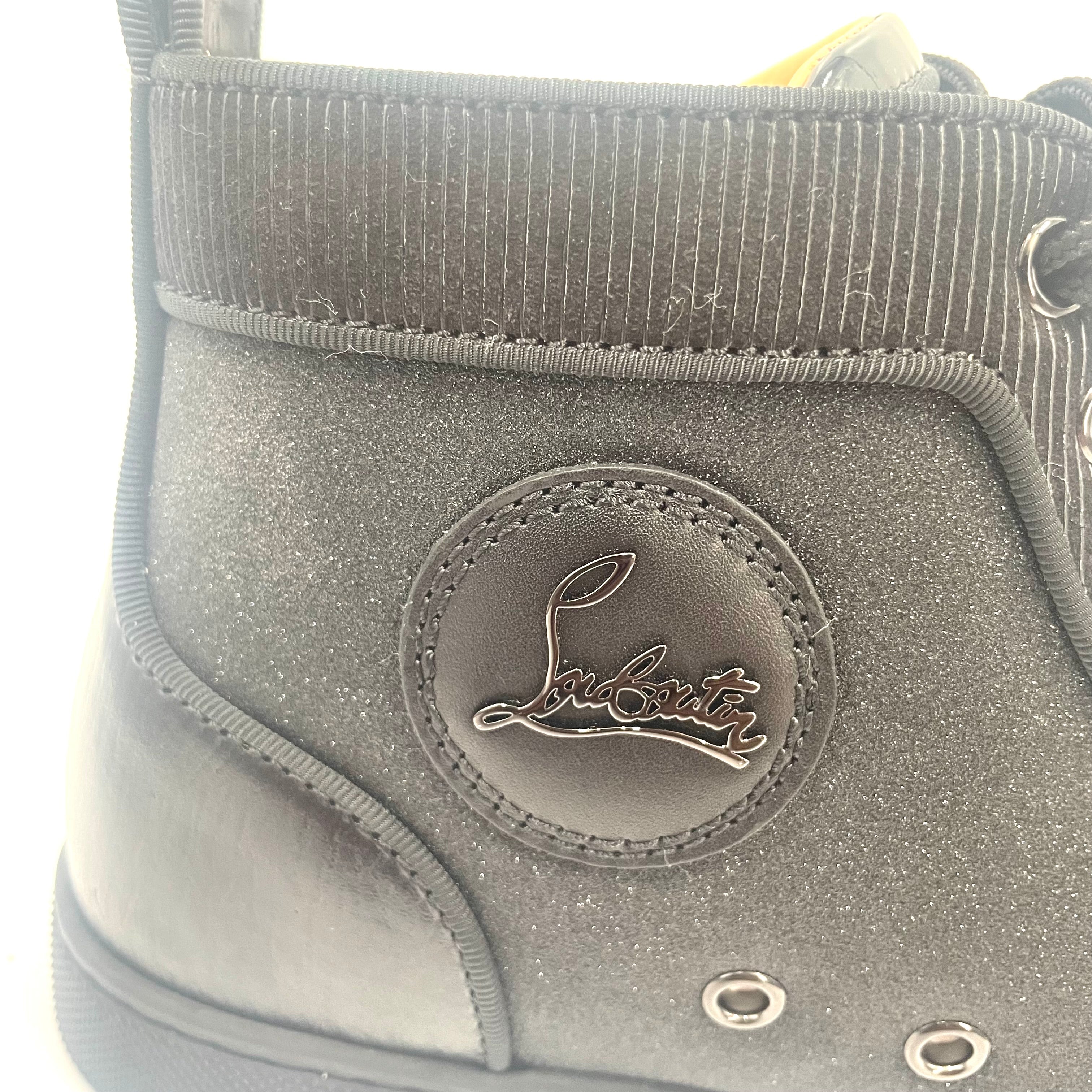 Christian Louboutin Black Spike High-Top Sneakers — EU 37.5